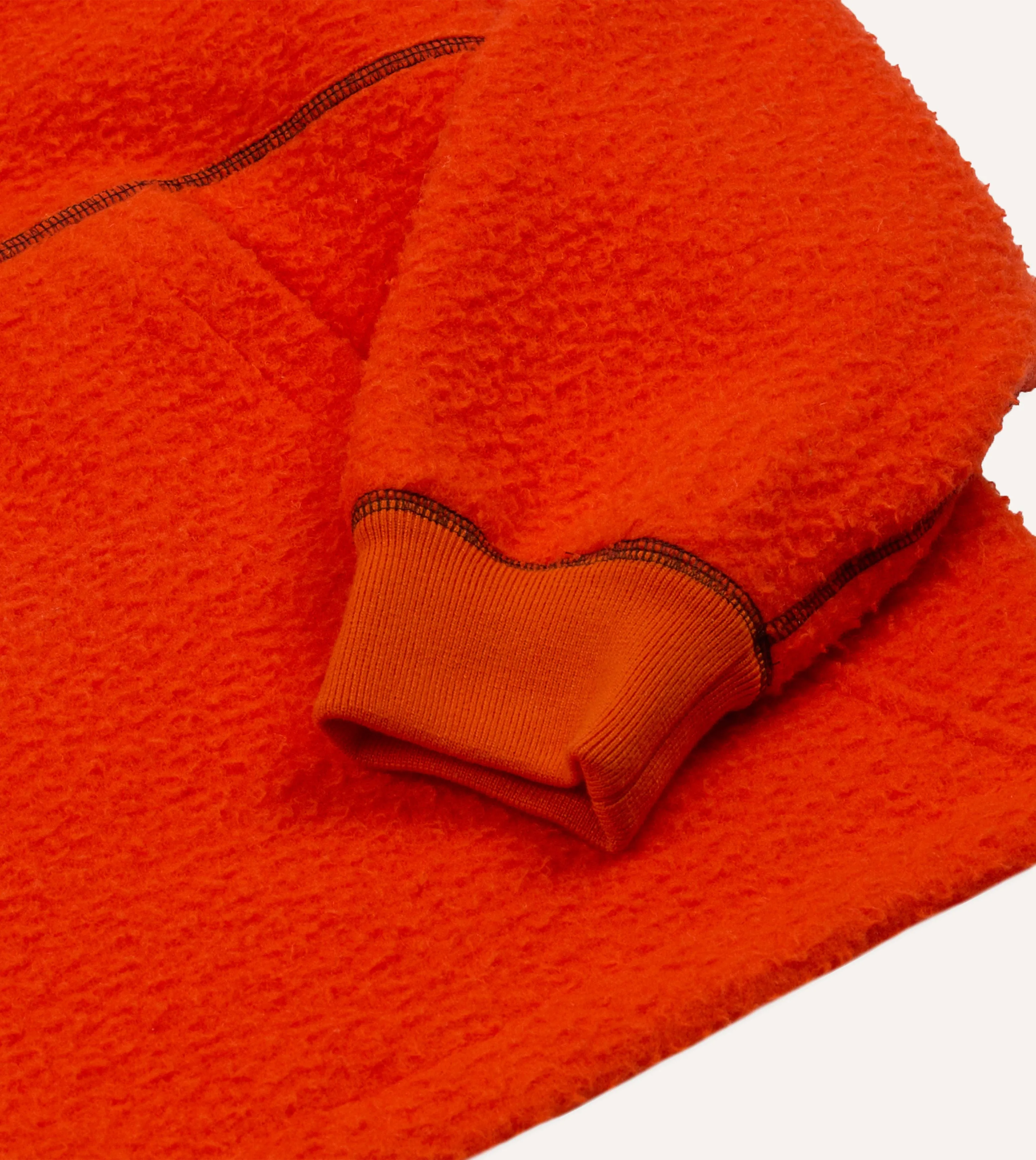 Orange Casentino Wool Half-Zip Pullover Fleece sold by Drake's London product image thumbnail 5