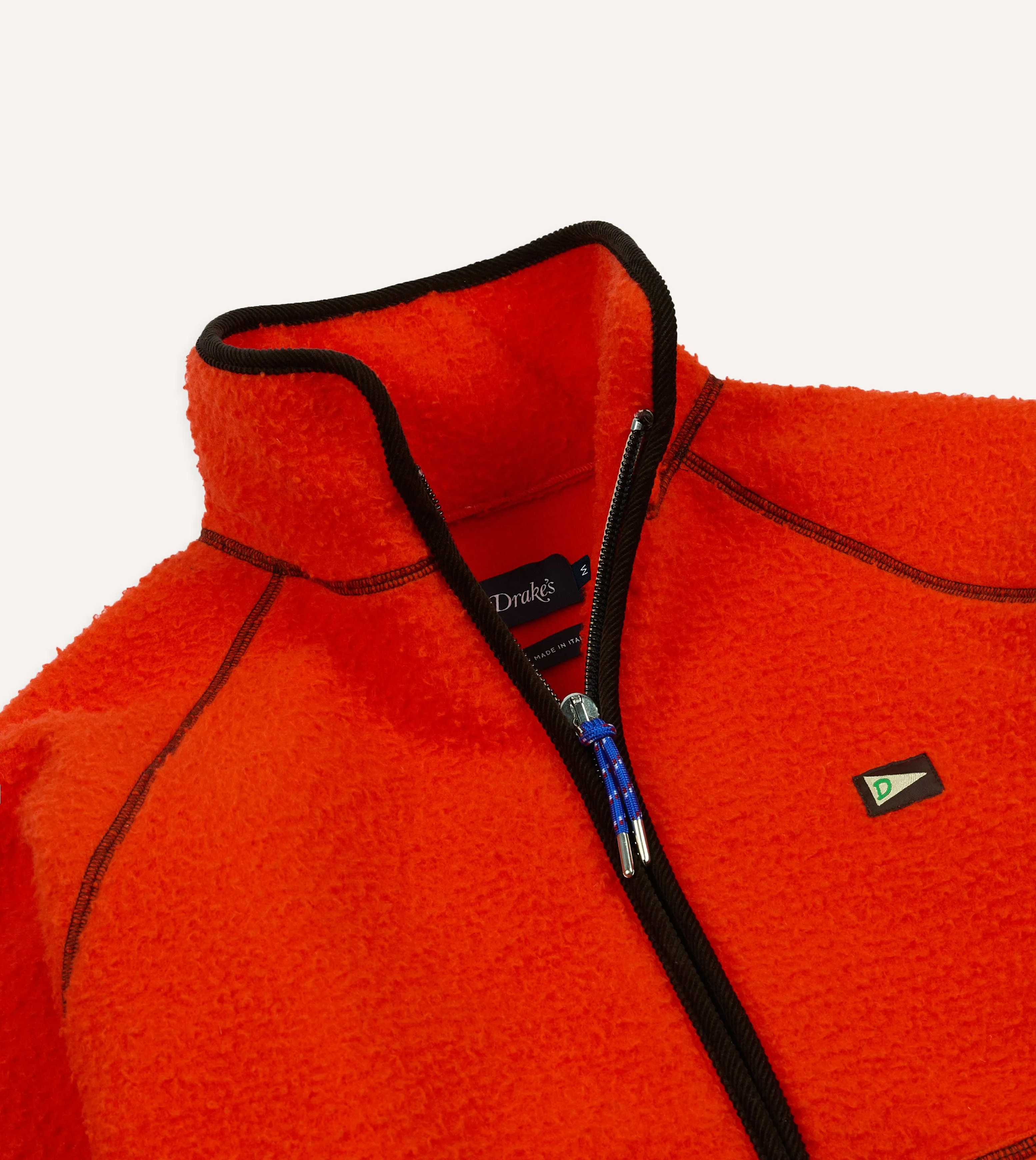 Orange Casentino Wool Half-Zip Pullover Fleece sold by Drake's London product image thumbnail 3