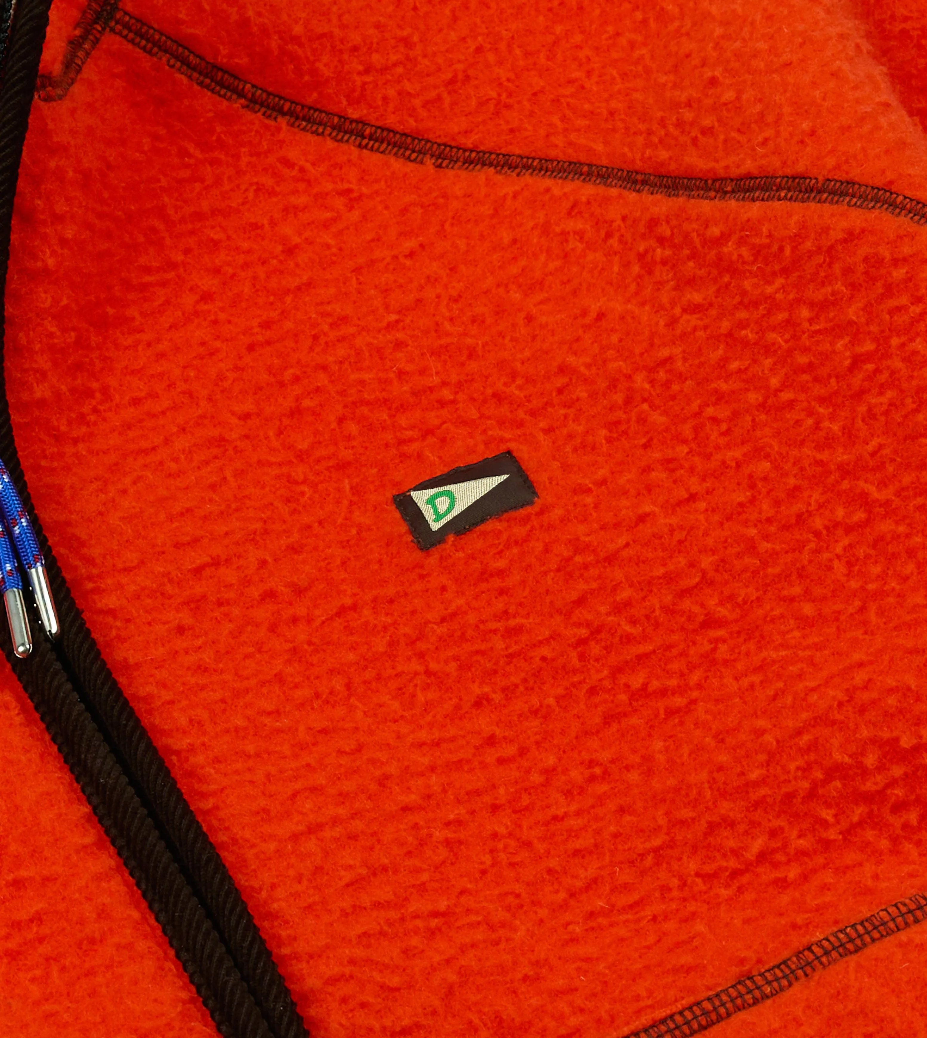 Orange Casentino Wool Half-Zip Pullover Fleece sold by Drake's London product image thumbnail 4