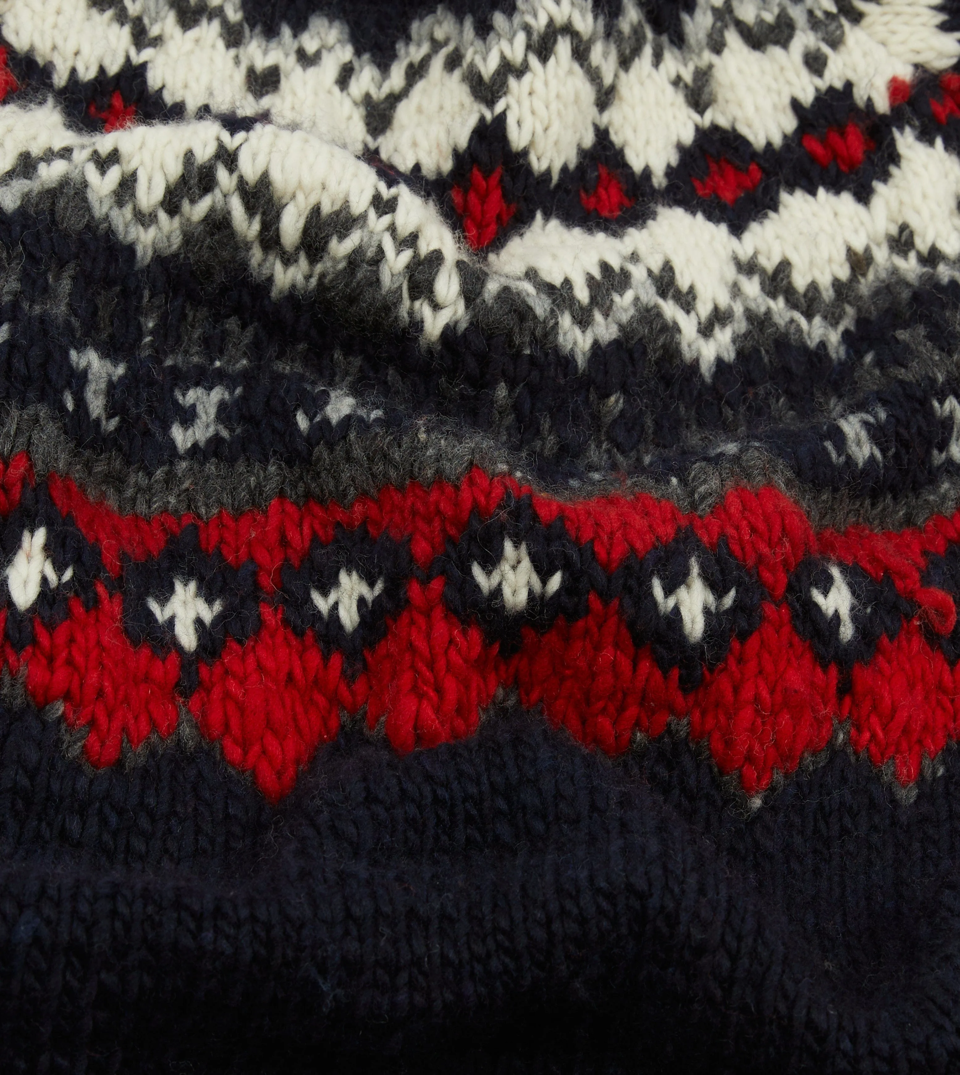 Chamula for Drake's Navy and Red Fairisle Merino Jumper sold by Drake's London product image thumbnail 2