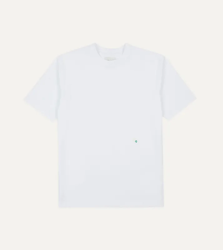 White Horseshoe Embroidered Crew Neck Hiking T-Shirt sold by Drake's London
