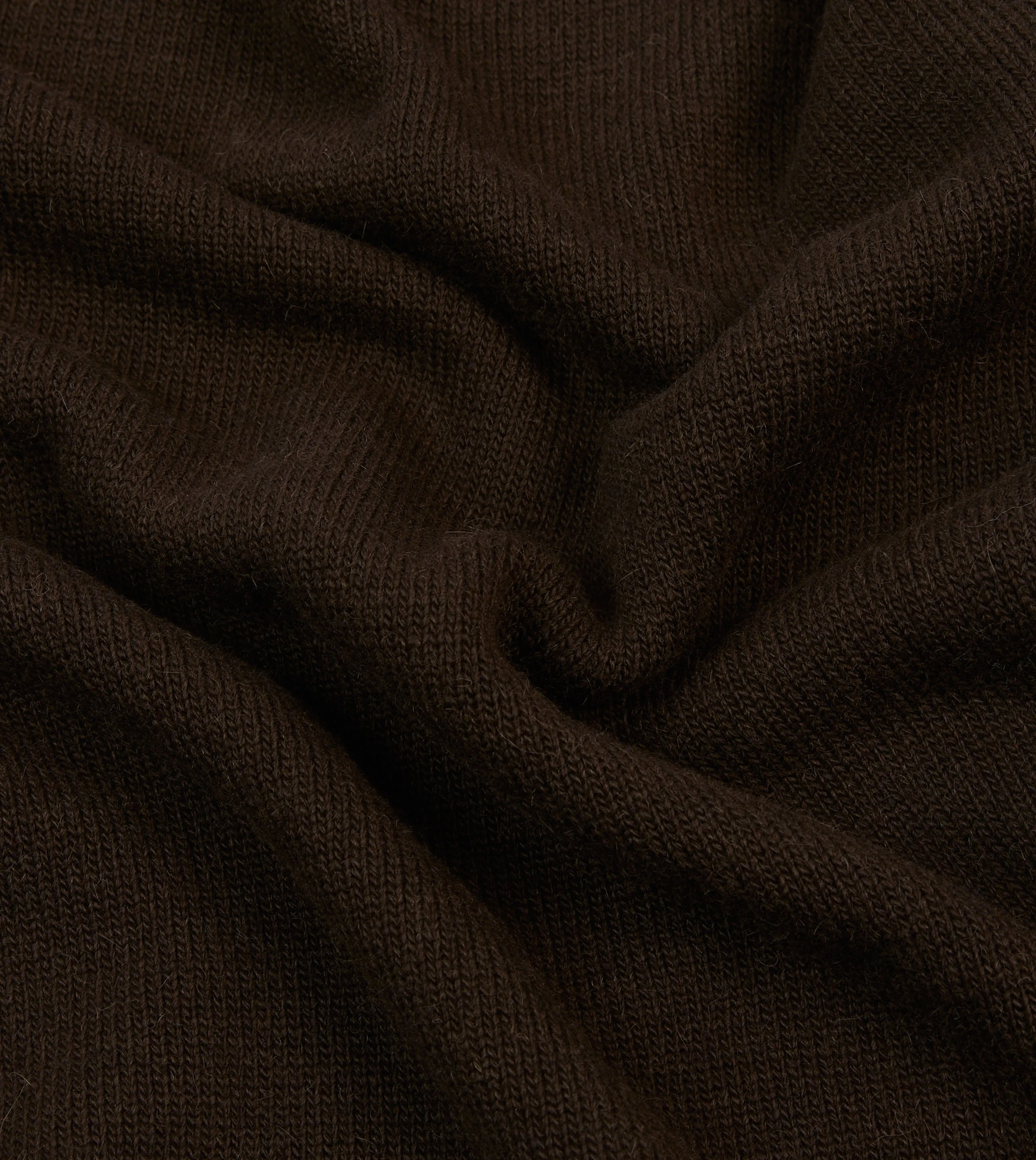 Brown Alpaca Lambswool Ribbed Integral Collar Jumper sold by Drake's London product image thumbnail 2