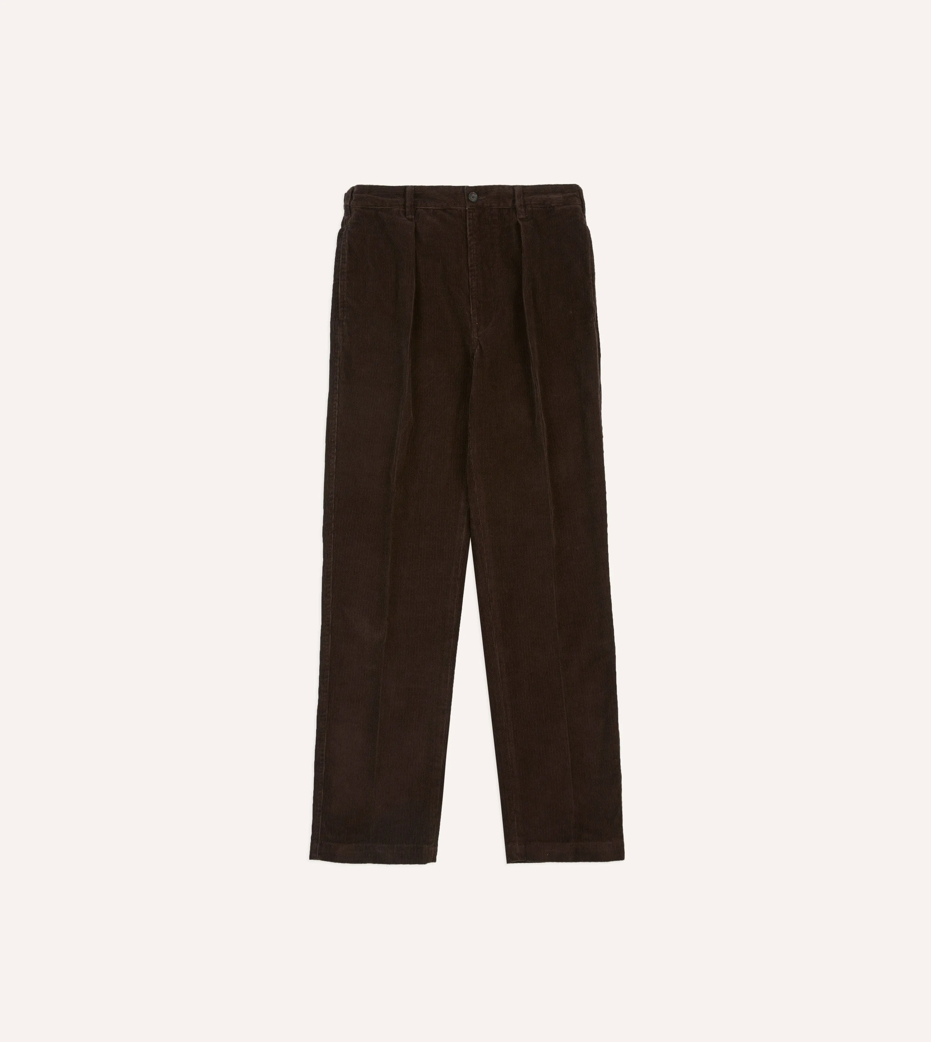 Brown Cotton Corduroy Field Games Trousers sold by Drake's London product image thumbnail 3