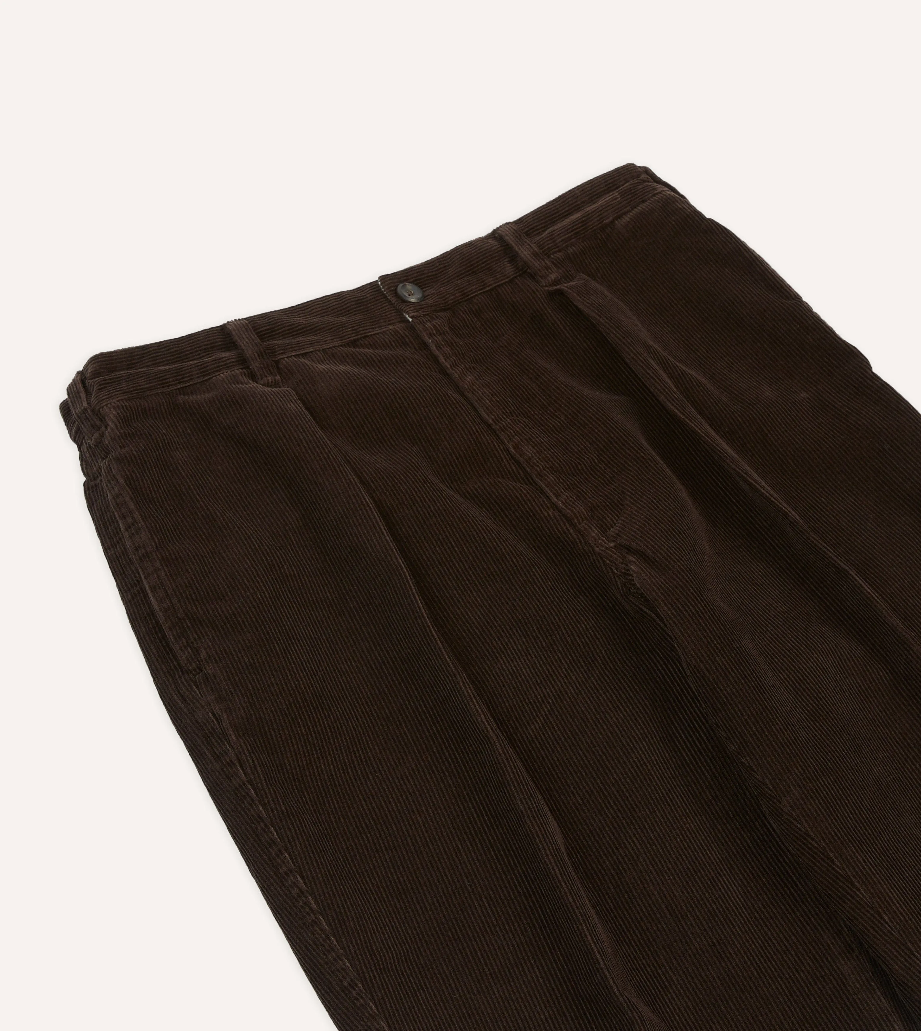 Brown Cotton Corduroy Field Games Trousers sold by Drake's London product image thumbnail 4