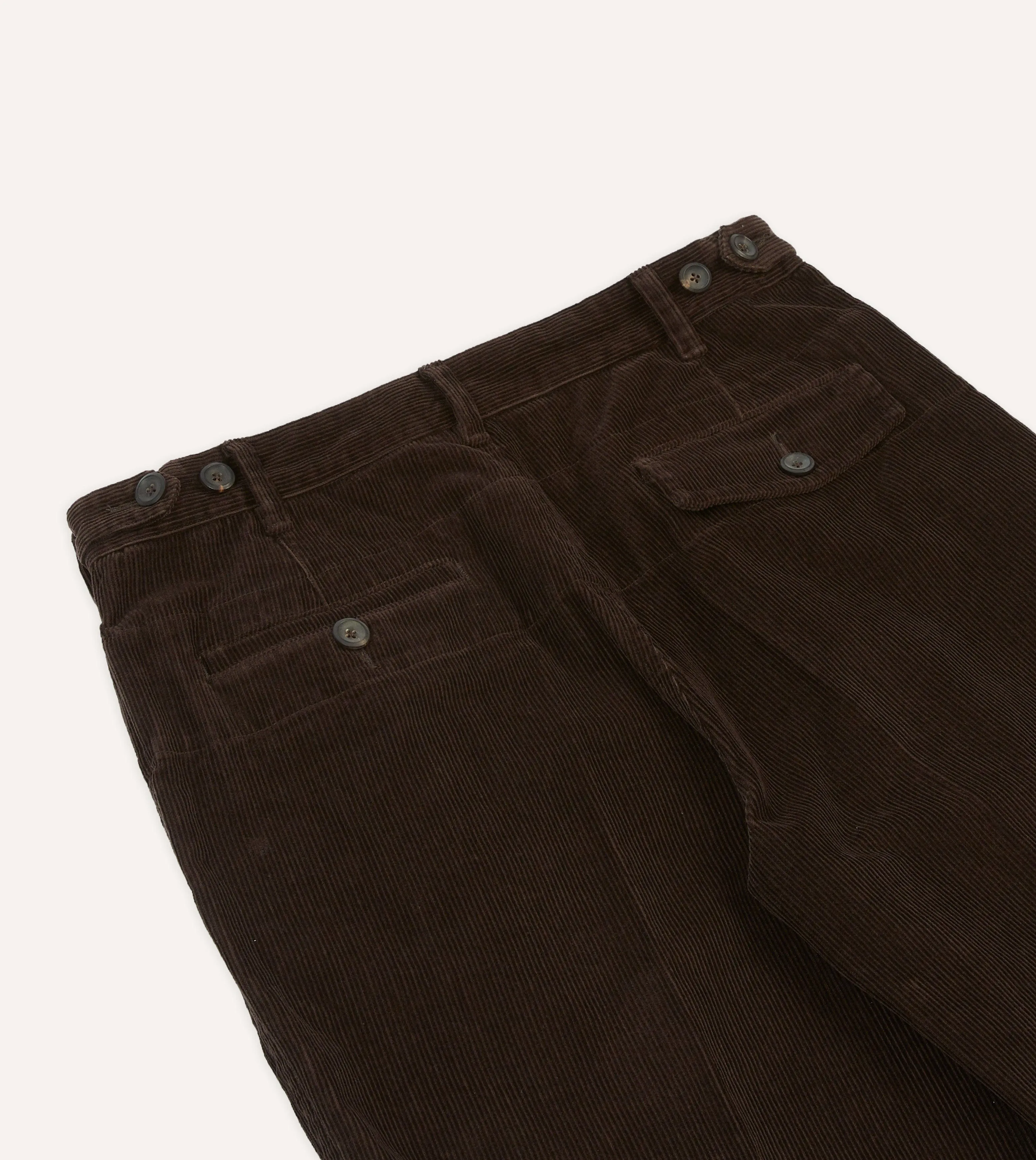 Brown Cotton Corduroy Field Games Trousers sold by Drake's London product image thumbnail 5