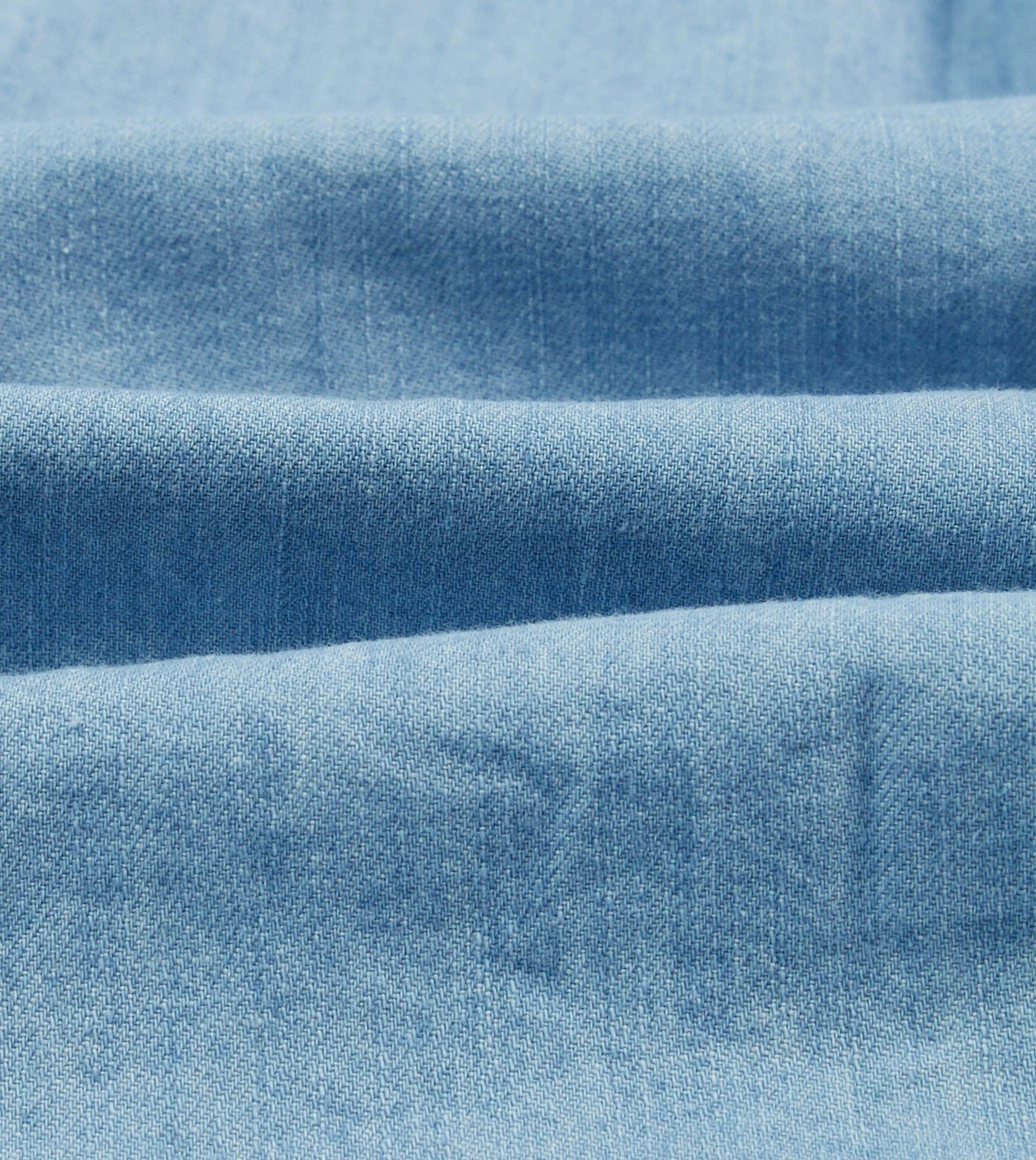 Bleach Wash Denim Work Shirt sold by Drake's London product image thumbnail 2