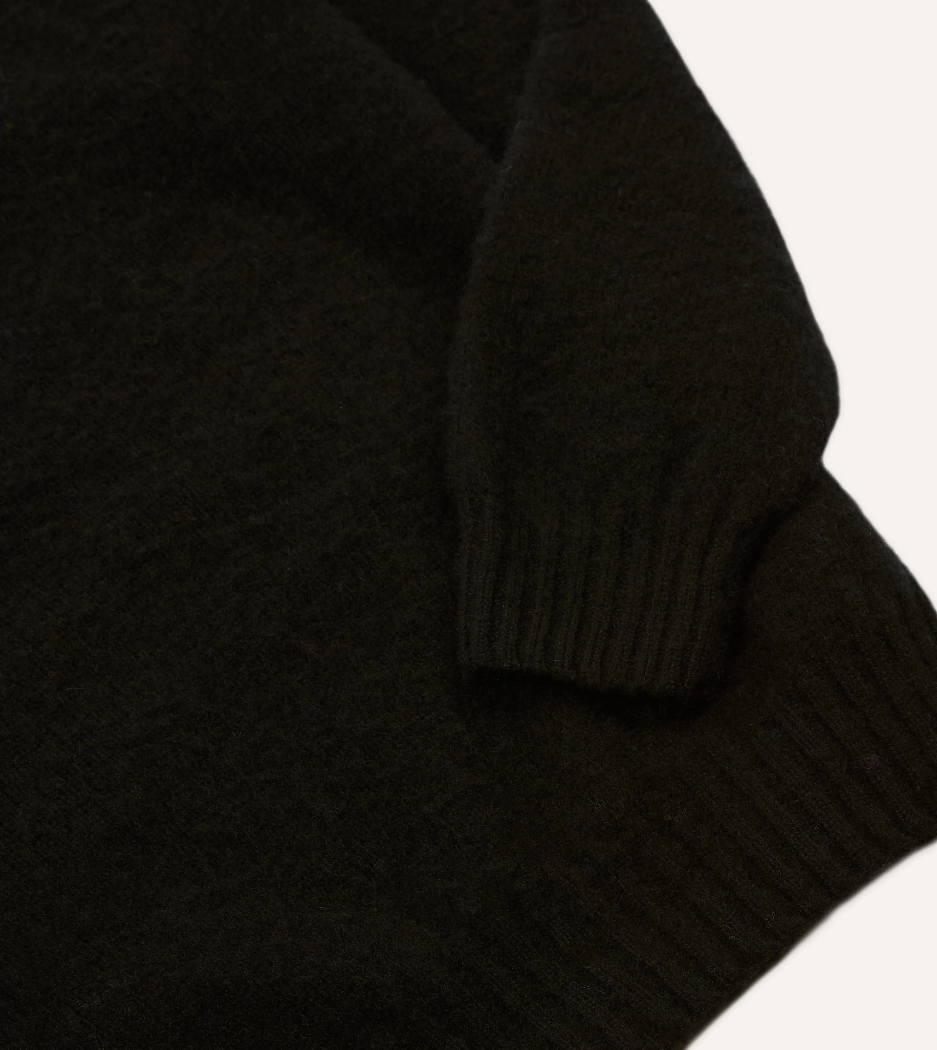 Black Brushed Shetland Mock Neck Jumper sold by Drake's London product image thumbnail 4