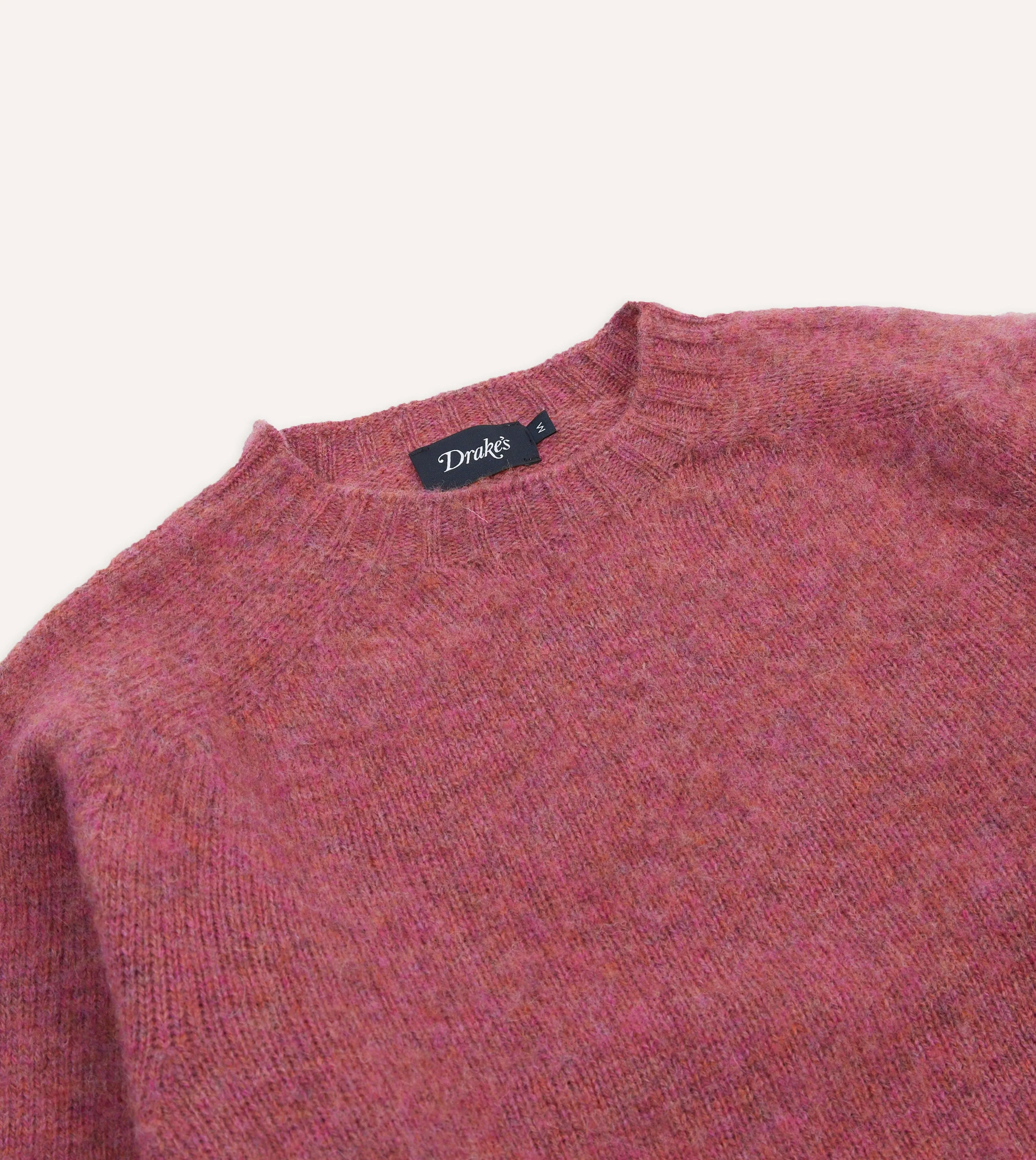 Mulberry Brushed Shetland Crew Neck Jumper sold by Drake's London product image thumbnail 3