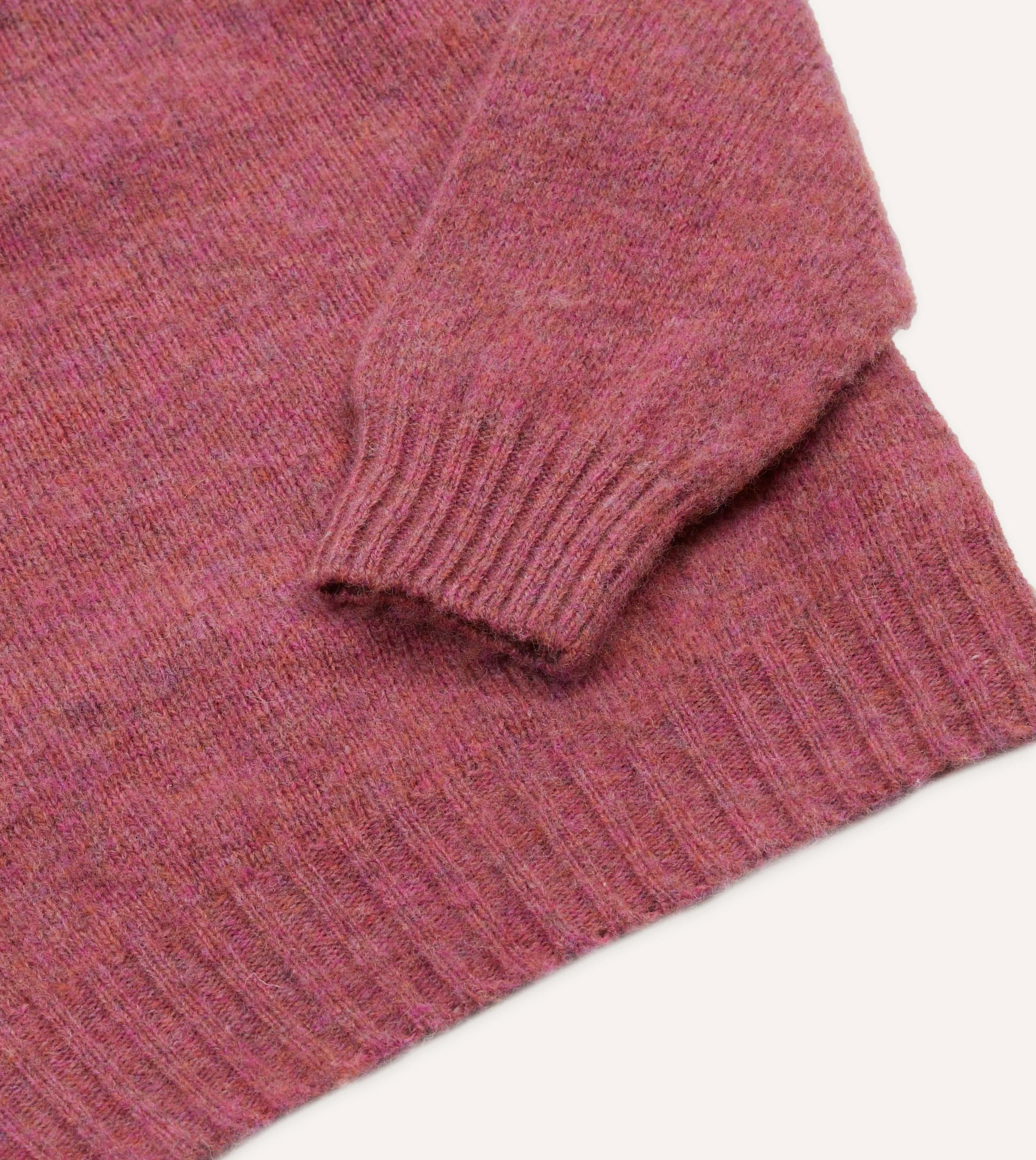 Mulberry Brushed Shetland Crew Neck Jumper sold by Drake's London product image thumbnail 4