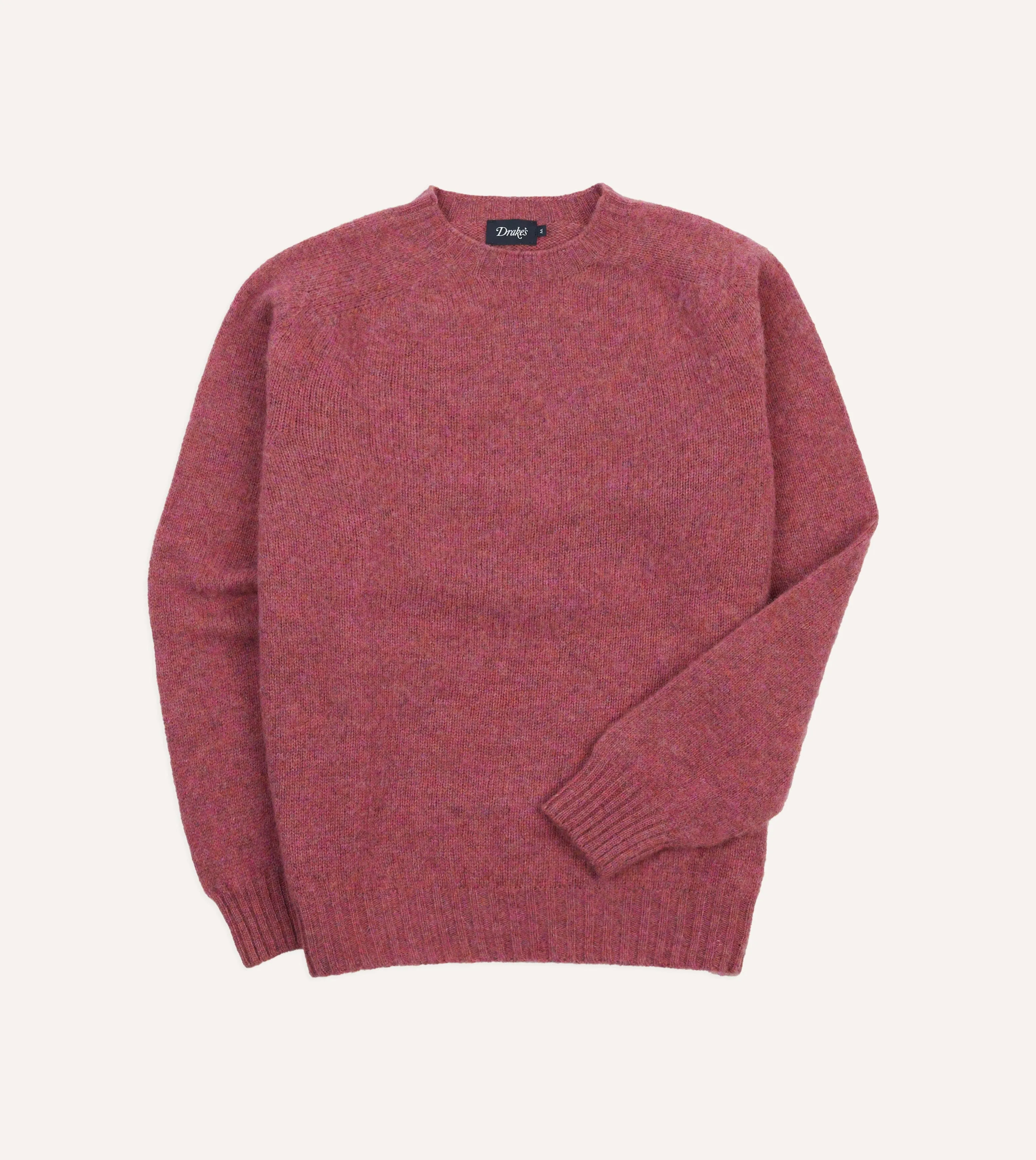 Mulberry Brushed Shetland Crew Neck Jumper sold by Drake's London