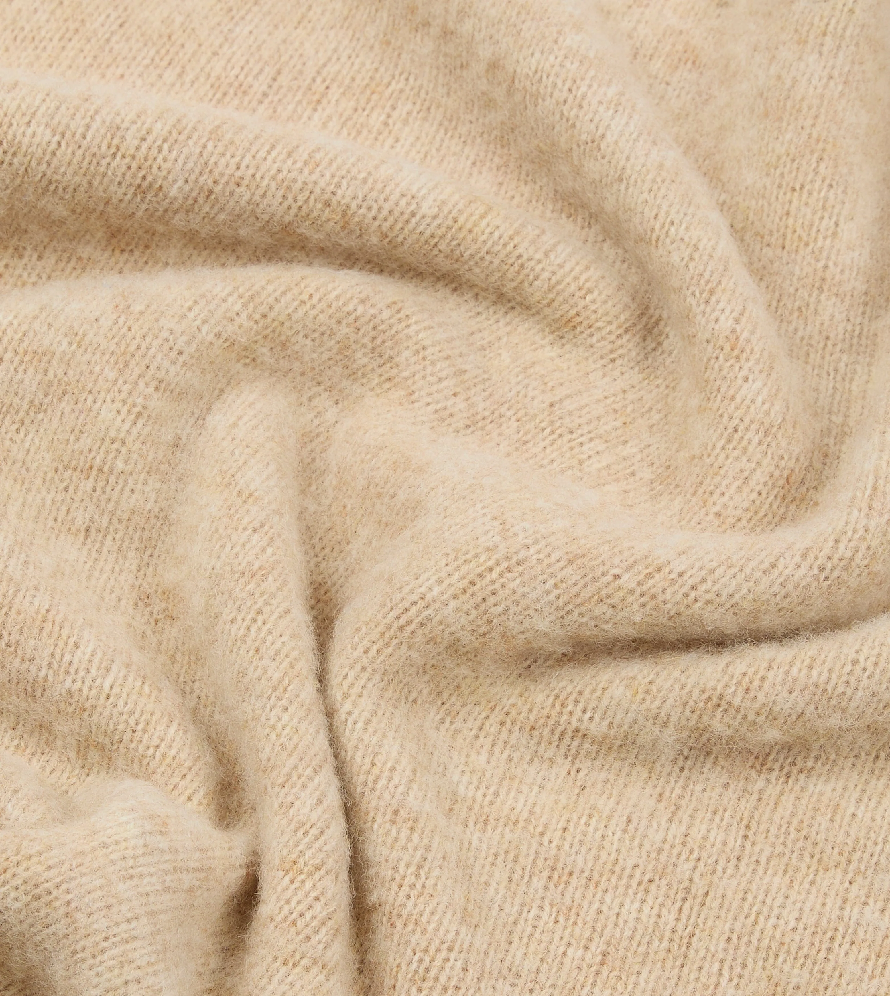 Ecru Brushed Shetland Mock Neck Jumper sold by Drake's London product image thumbnail 2