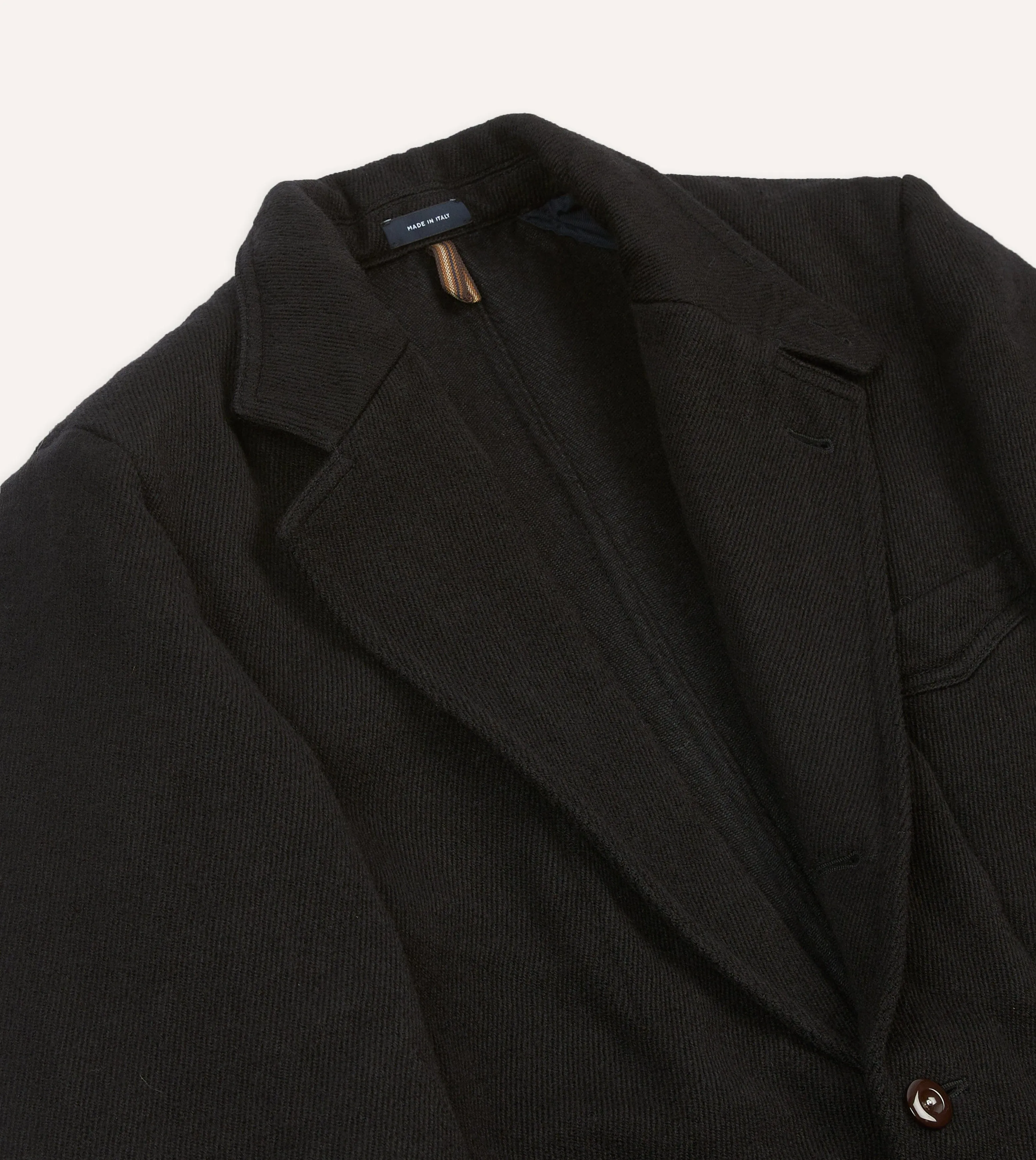 Navy Wool-Cotton Twill Field Games Blazer sold by Drake's London product image thumbnail 3