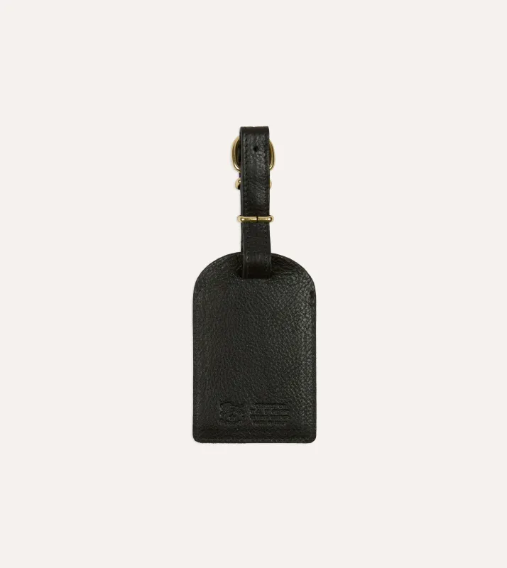 Il Bisonte Black Leather Luggage Tag sold by Drake's London