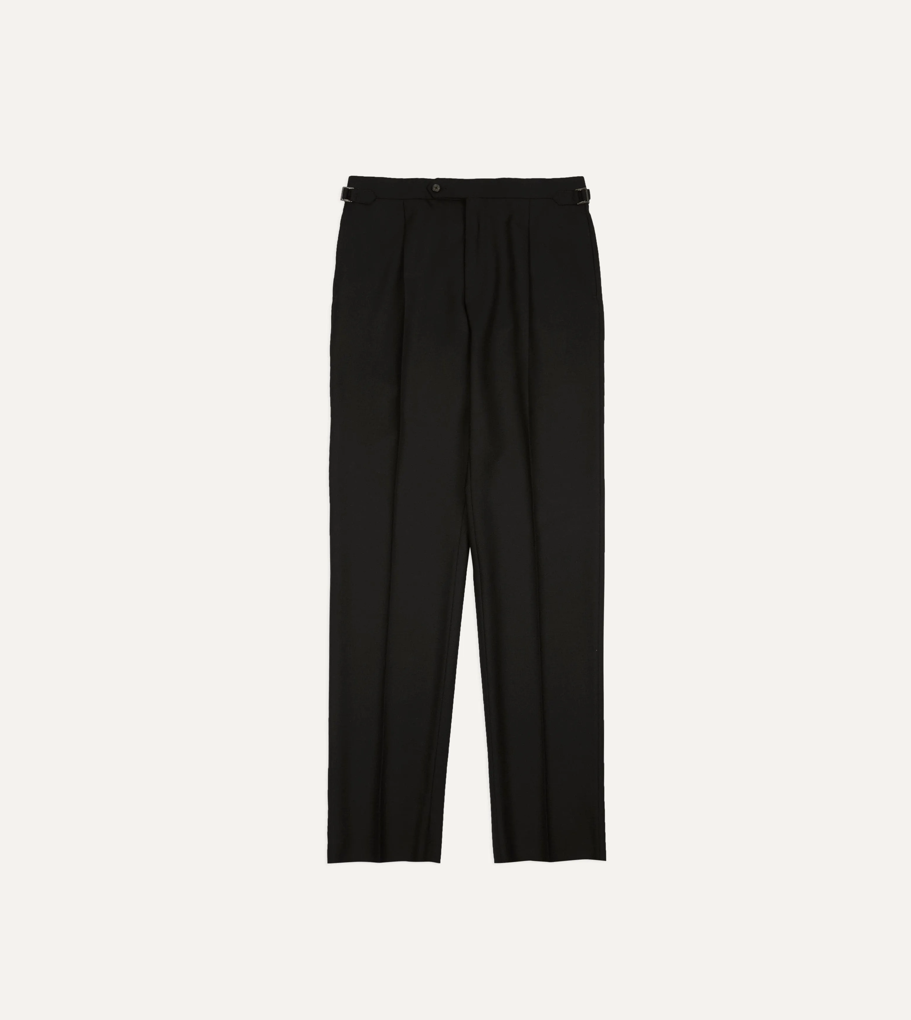 Black Fresco® Wool Single-Pleat Trouser sold by Drake's London product image thumbnail 3