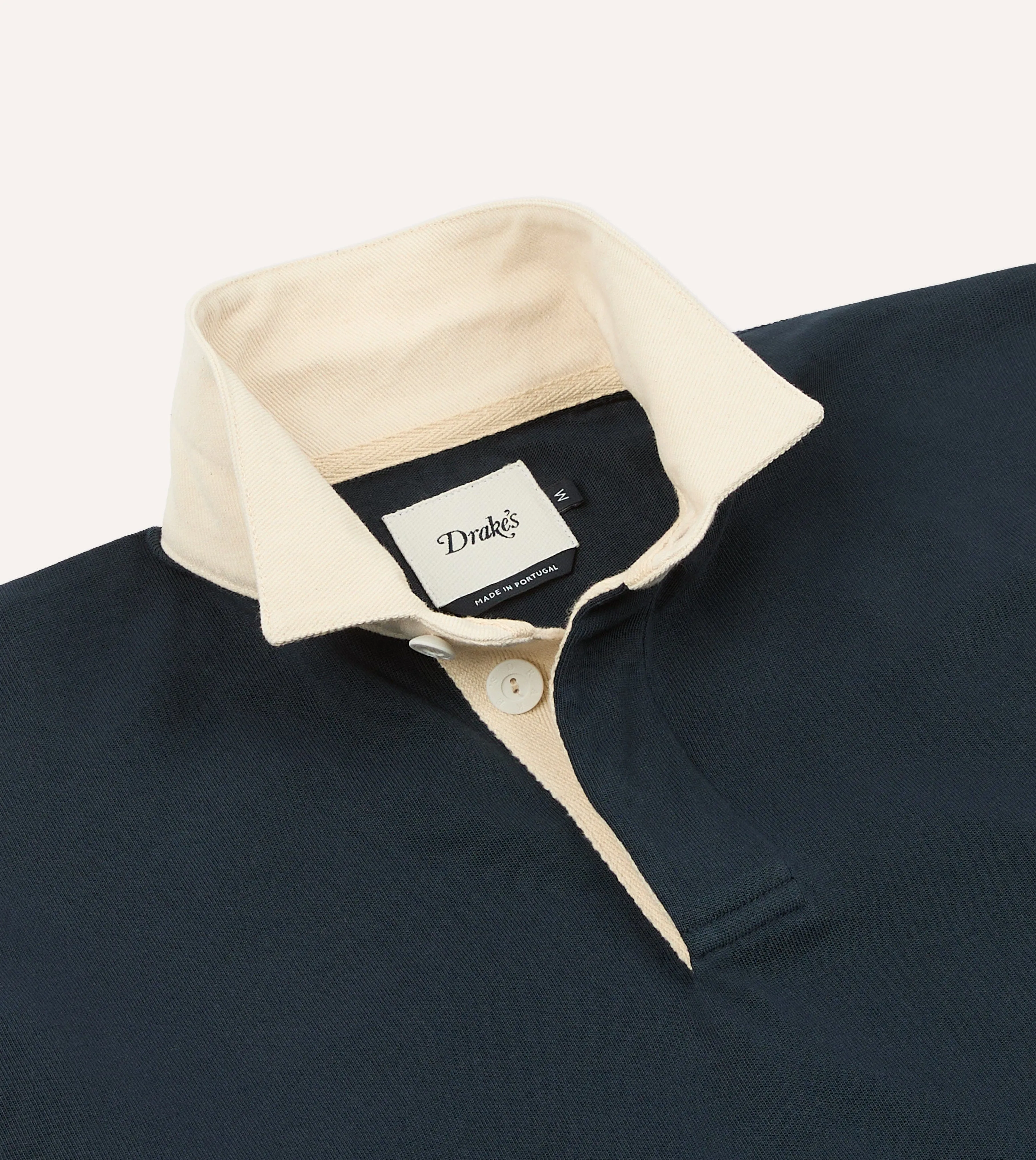 Navy Cotton Rugby Shirt sold by Drake's London product image thumbnail 4