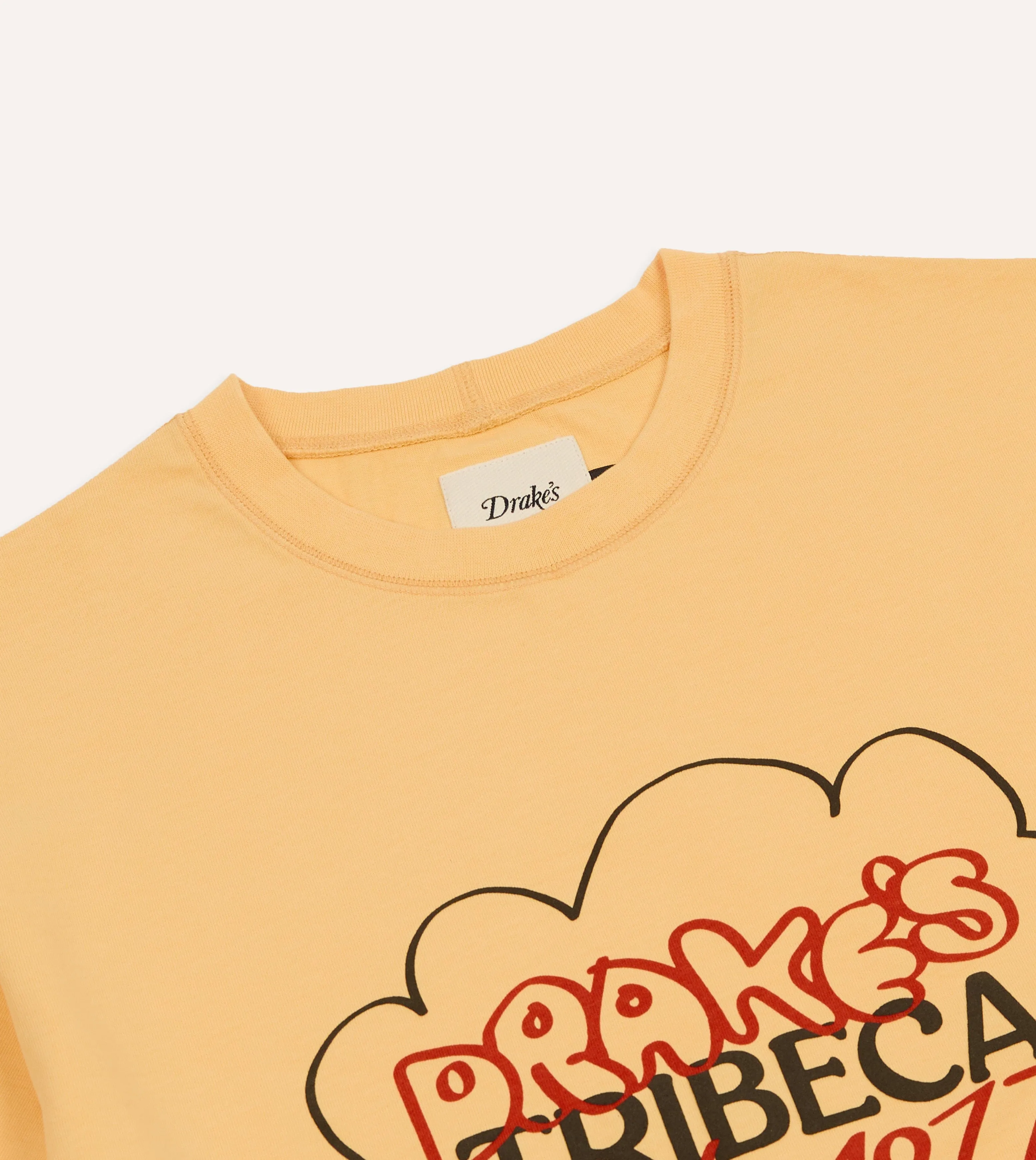Yellow ‘Tribeca’ Print Short-Sleeve Hiking T-Shirt sold by Drake's London product image thumbnail 3