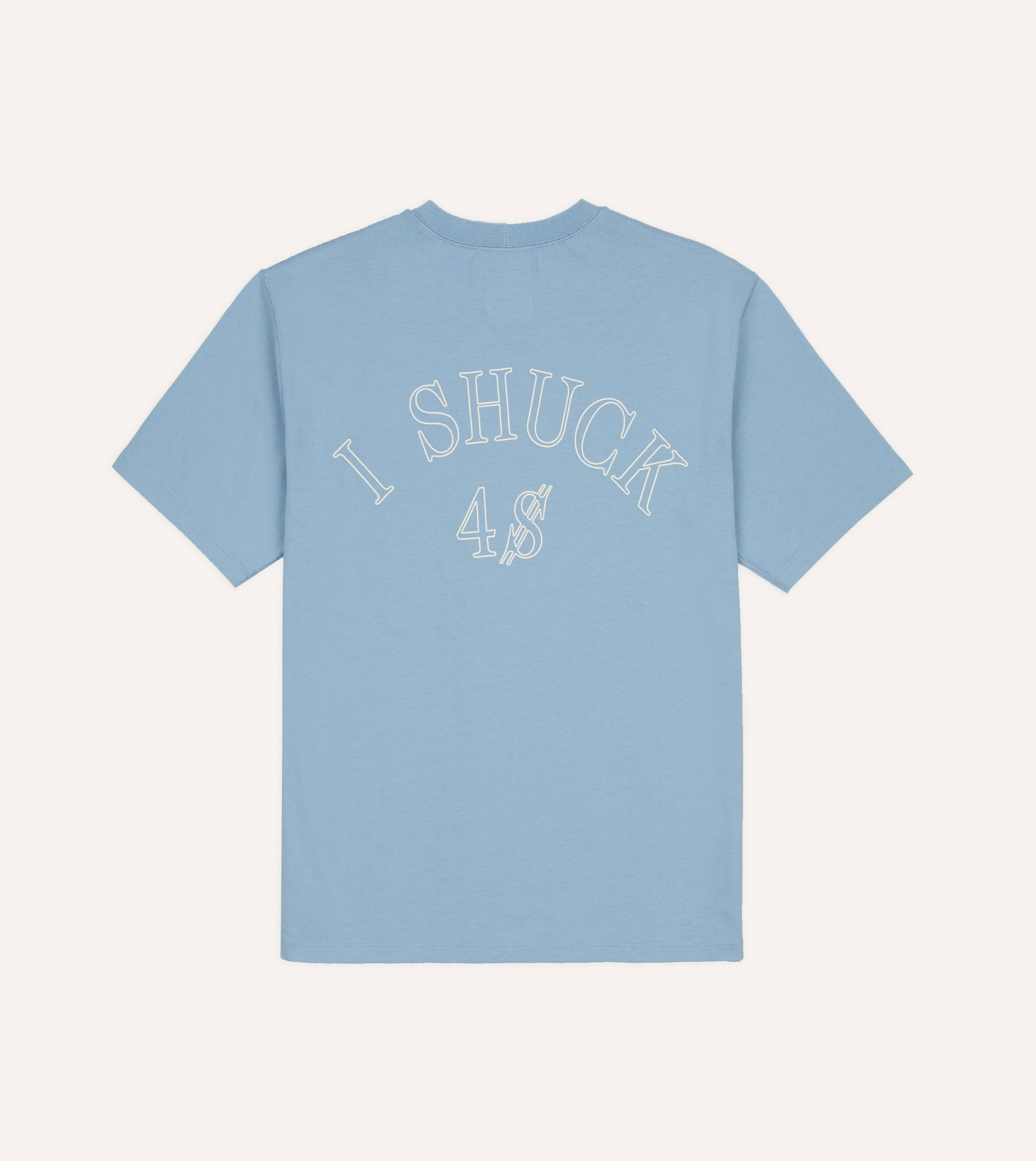 Blue ‘Shuck’ Print Short-Sleeve Hiking T-Shirt sold by Drake's London product image thumbnail 2