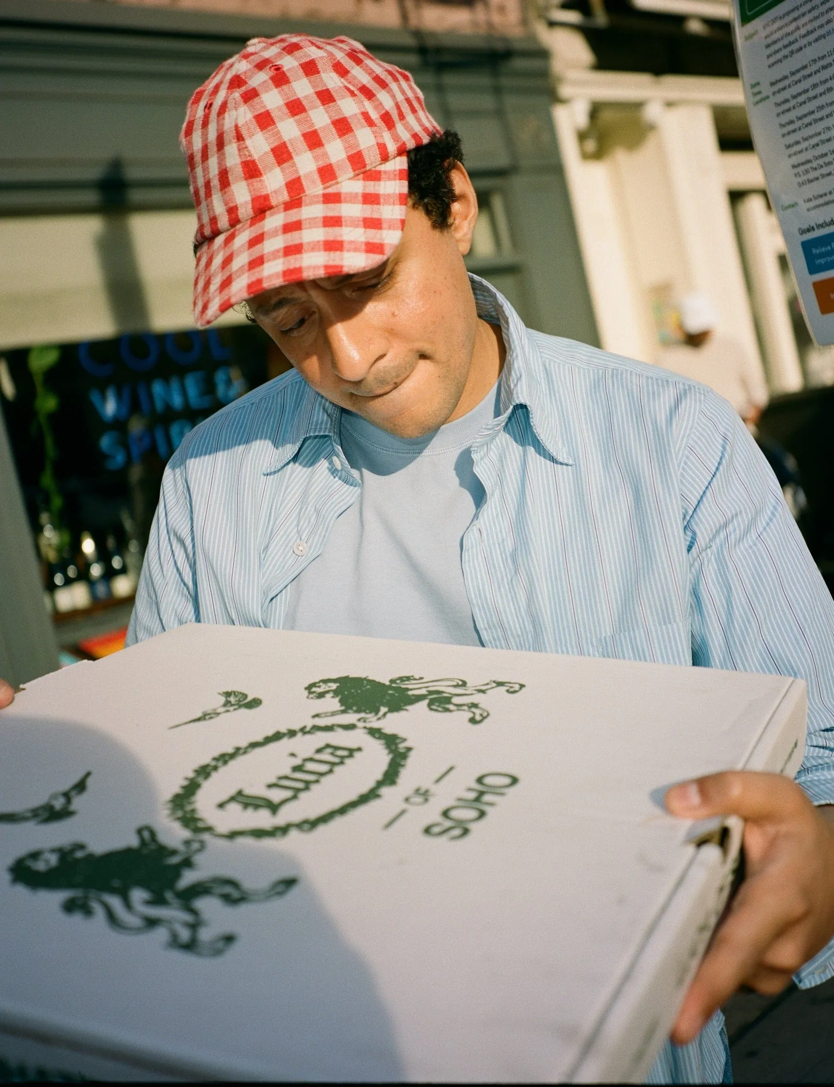 Red Gingham Check Linen Baseball Cap sold by Drake's London product image thumbnail 4