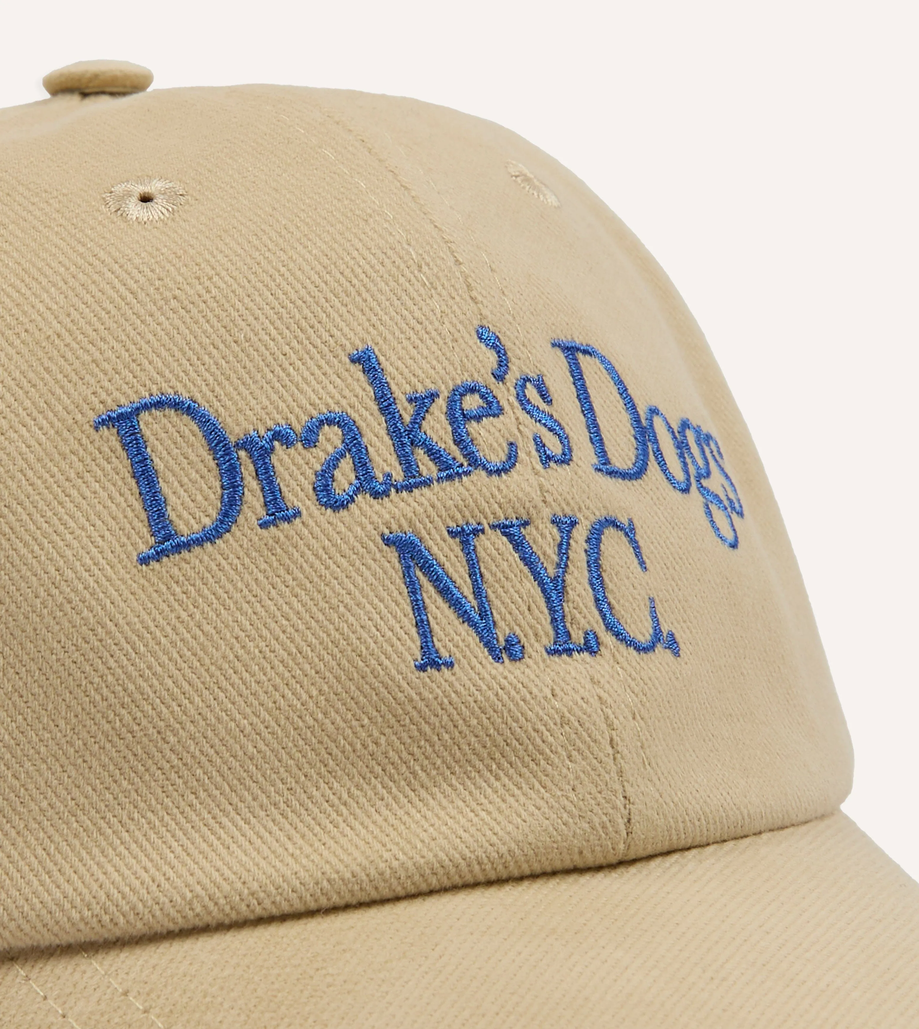'Drake's Dogs' Cotton Twill Baseball Cap sold by Drake's London product image thumbnail 3