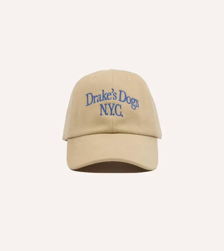 'Drake's Dogs' Cotton Twill Baseball Cap sold by Drake's London