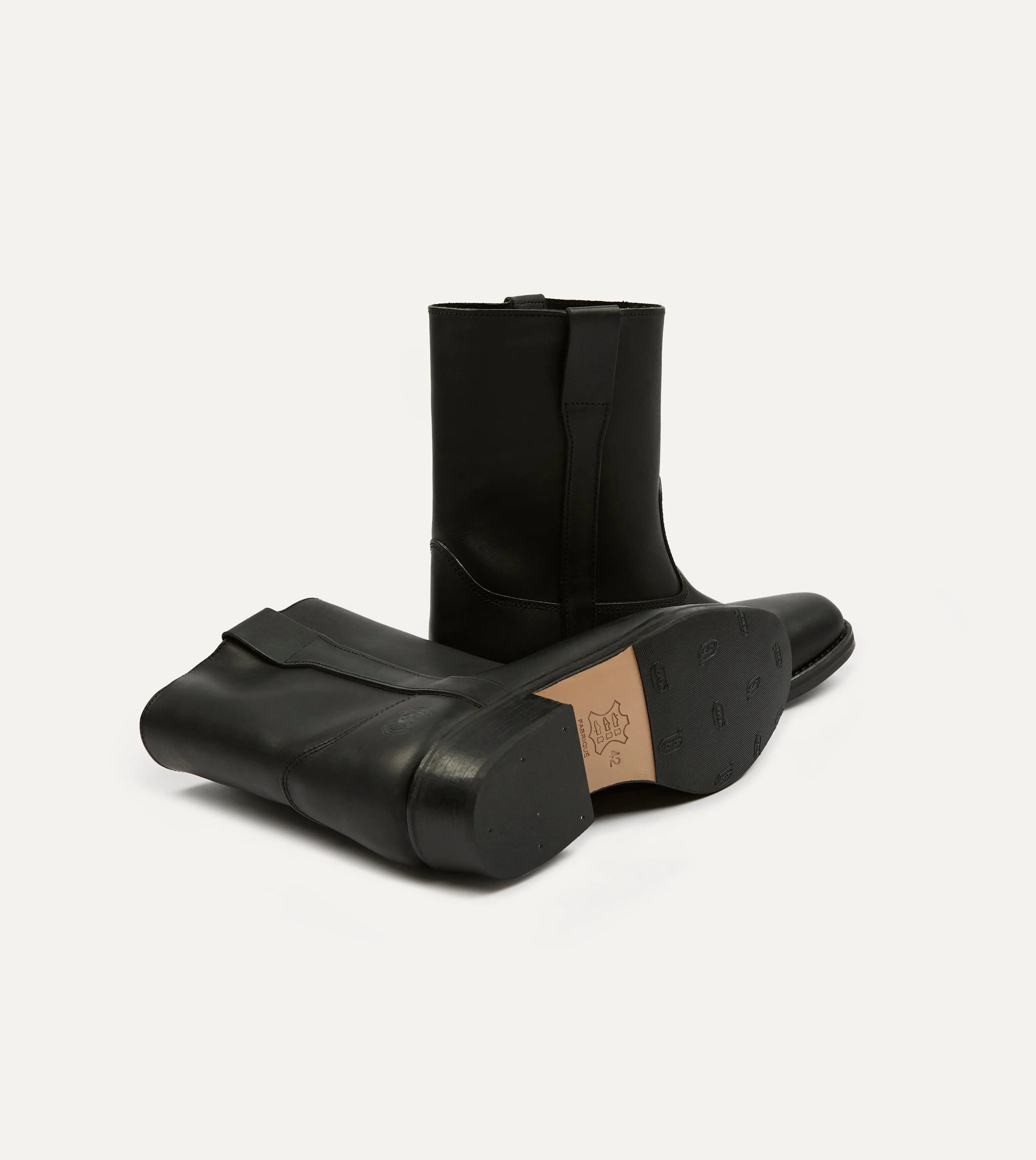 La Botte Gardiane Demi Camarguaise Black Leather Boots sold by Drake's London product image thumbnail 2