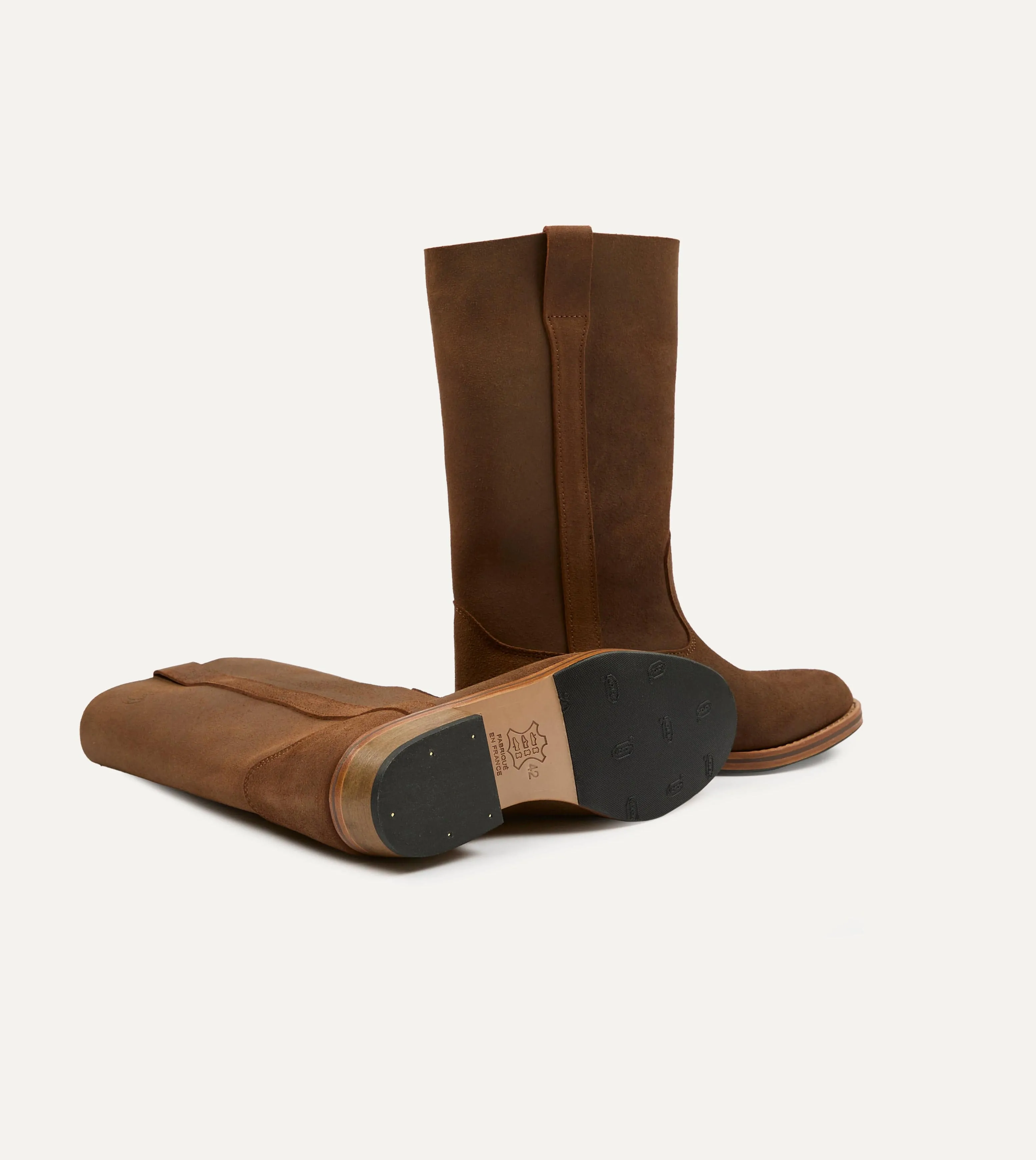 La Botte Gardiane Camarguaise Brown Waxed Leather Boots sold by Drake's London product image thumbnail 2