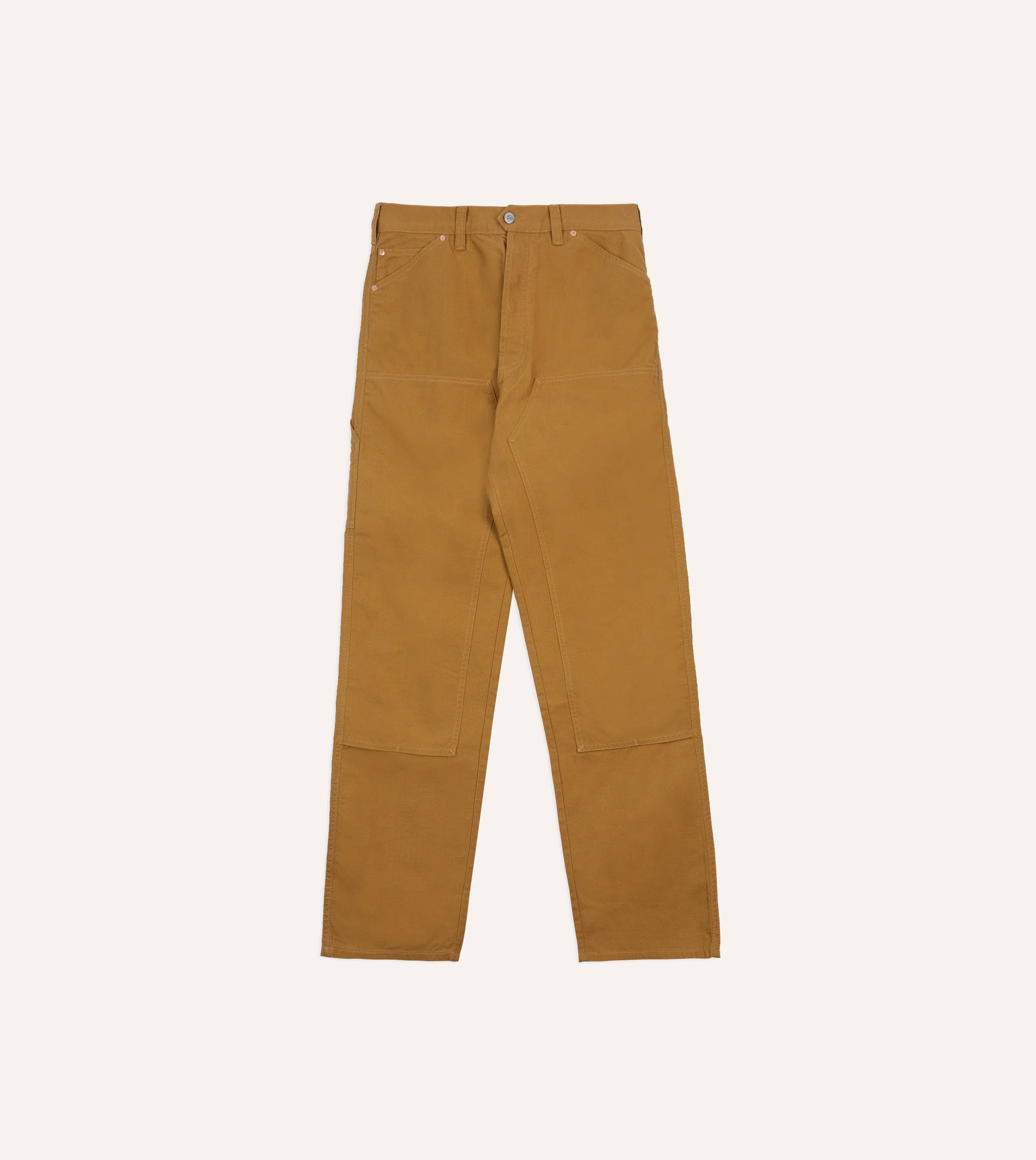 Mustard Cotton Canvas Carpenter Pant sold by Drake's London product image thumbnail 3