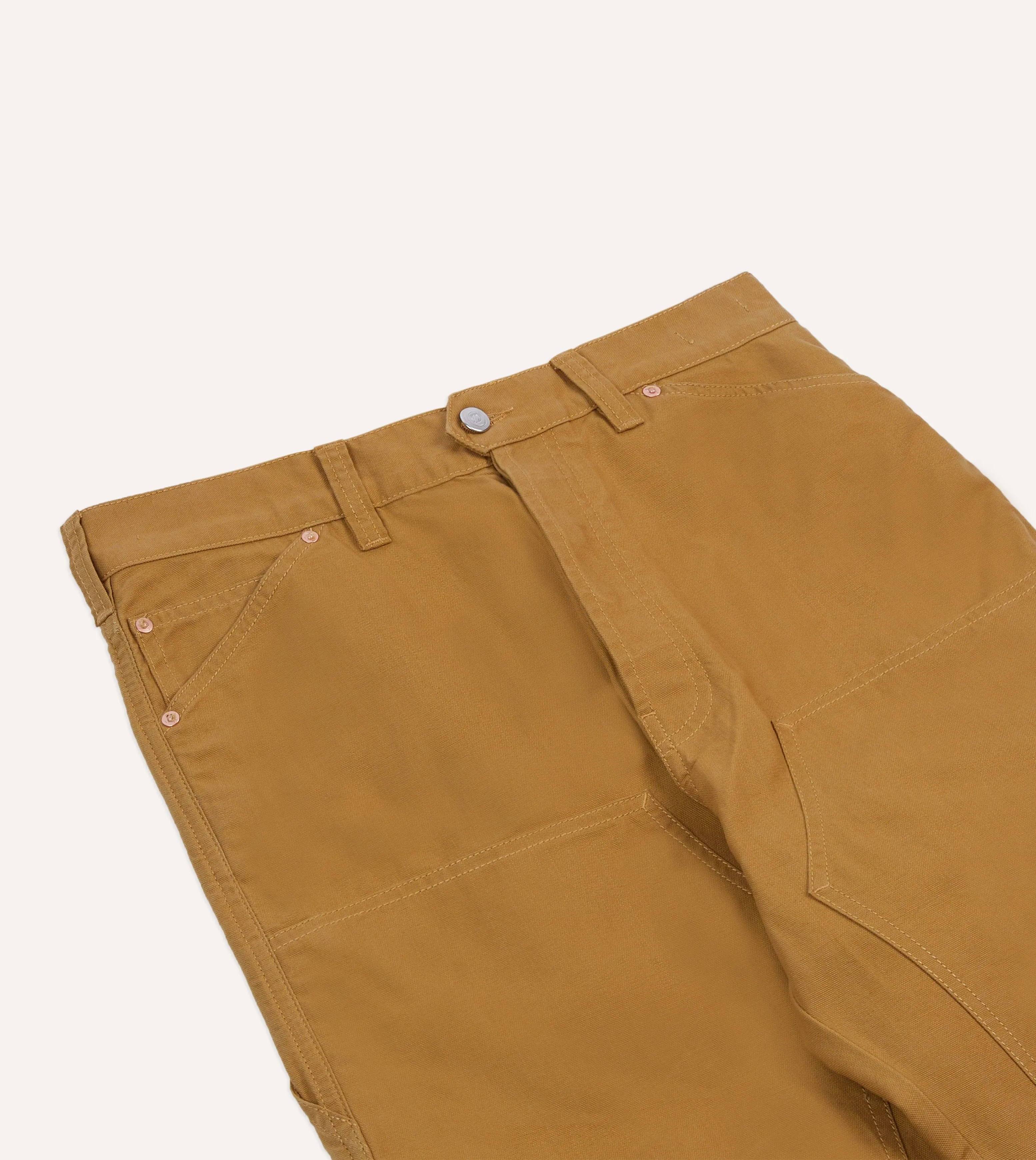 Mustard Cotton Canvas Carpenter Pant sold by Drake's London product image thumbnail 4