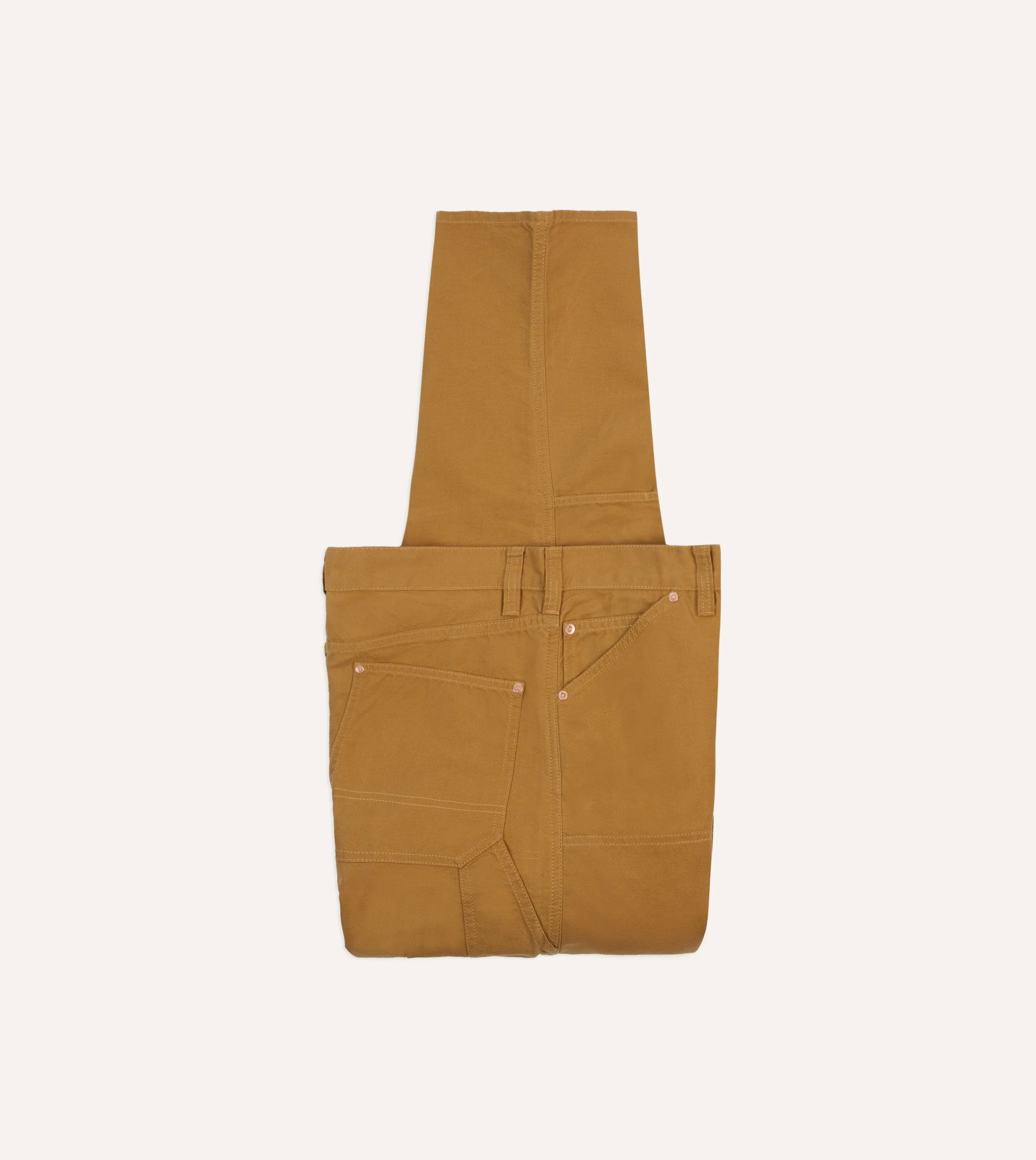 Mustard Cotton Canvas Carpenter Pant sold by Drake's London