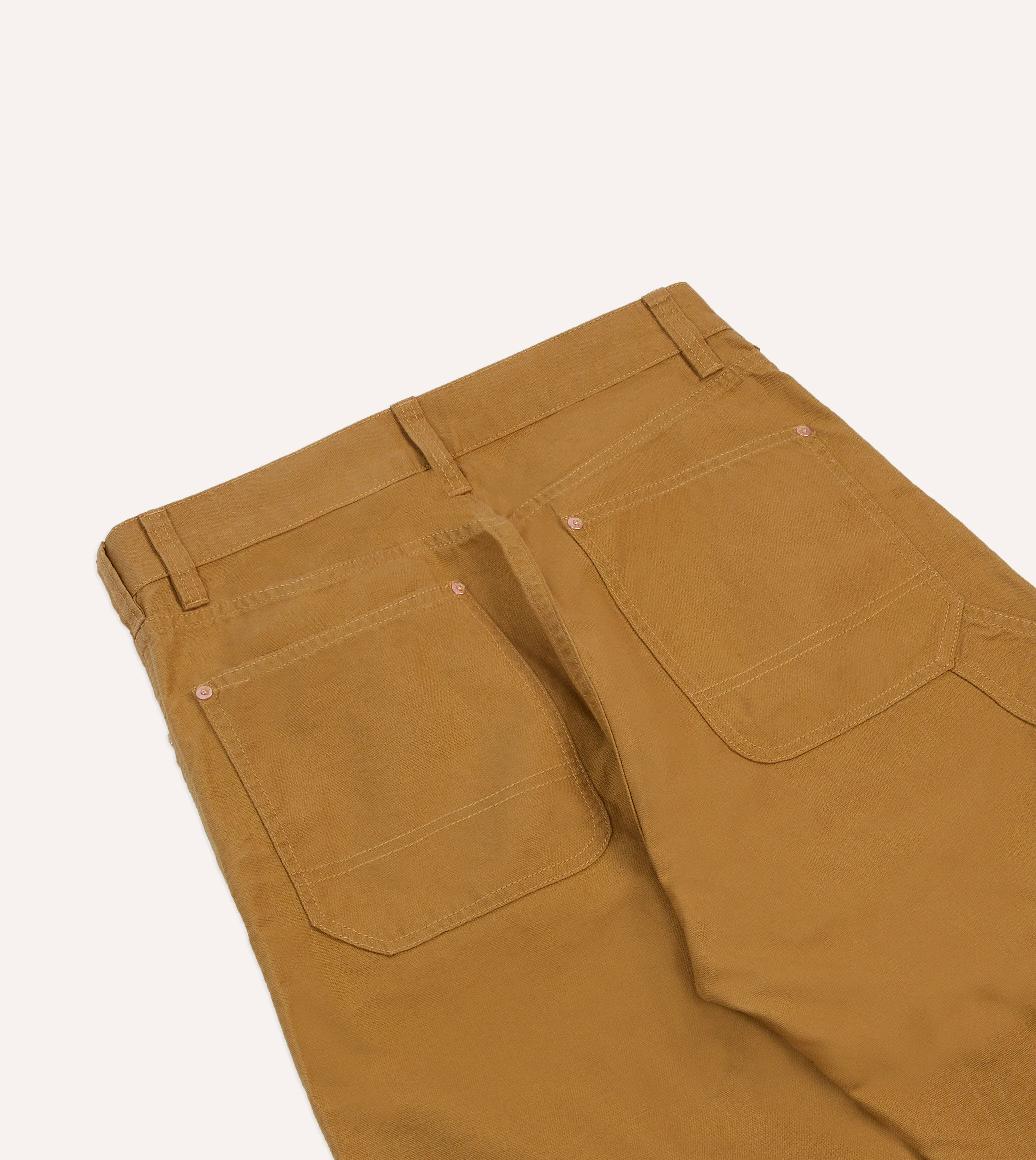 Mustard Cotton Canvas Carpenter Pant sold by Drake's London product image thumbnail 5