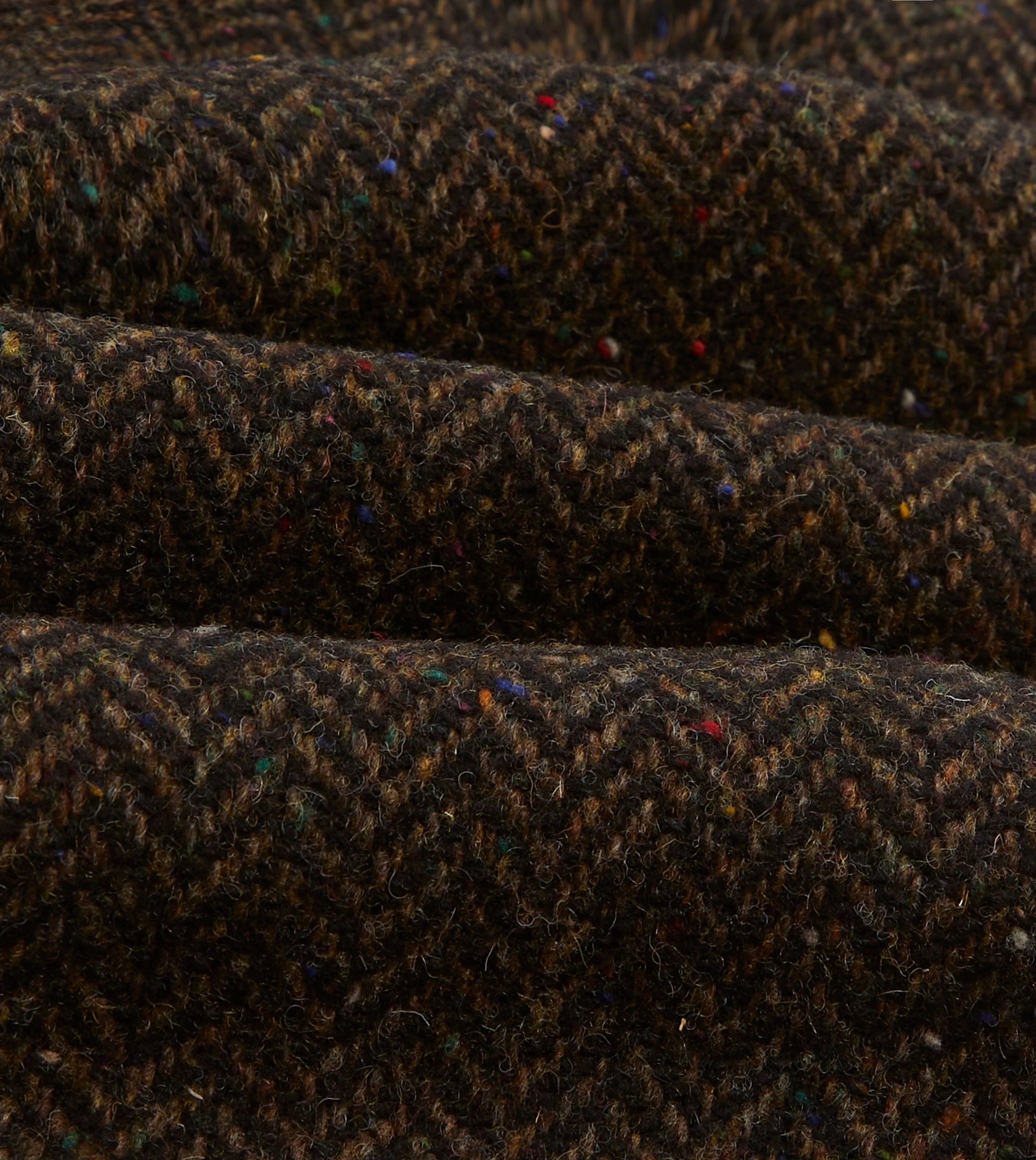 Brown Herringbone Wool Raglan Coat sold by Drake's London product image thumbnail 2