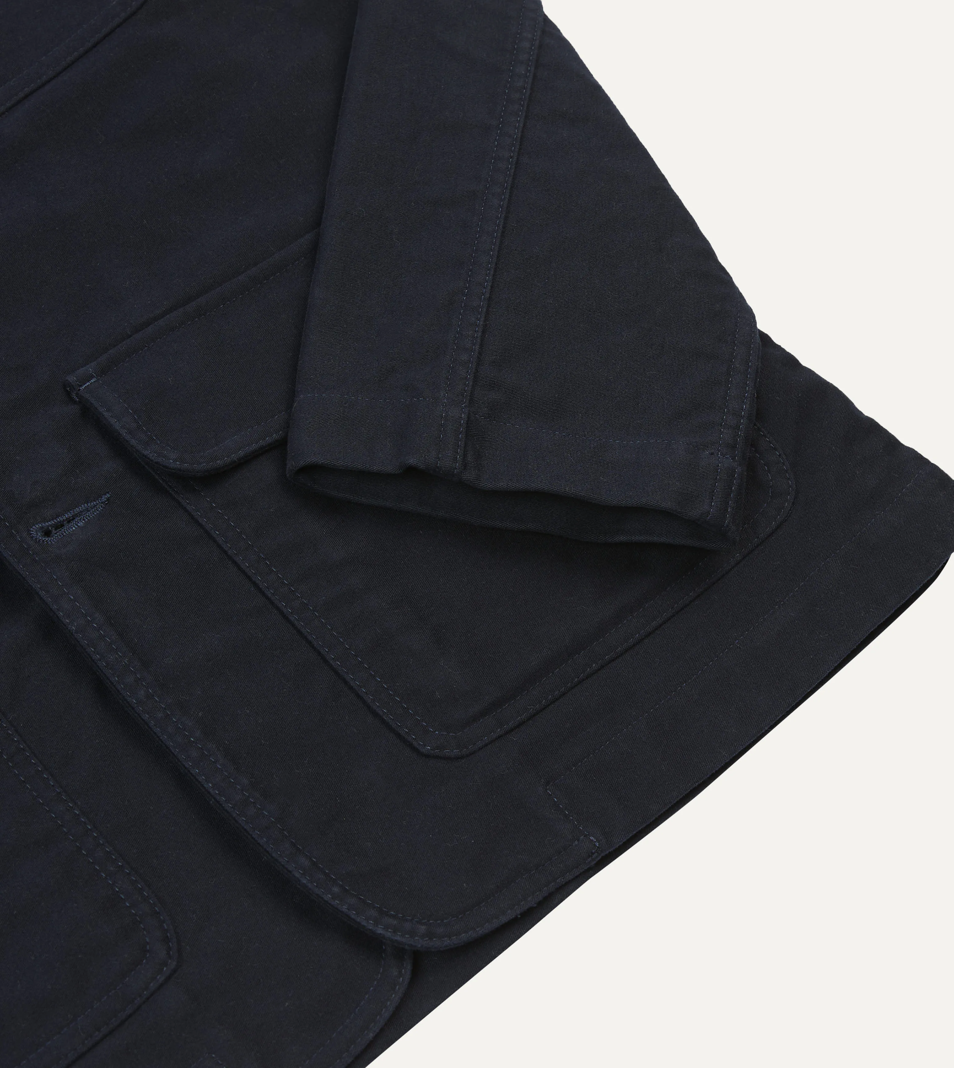 Navy Moleskin Forestière Jacket sold by Drake's London product image thumbnail 5