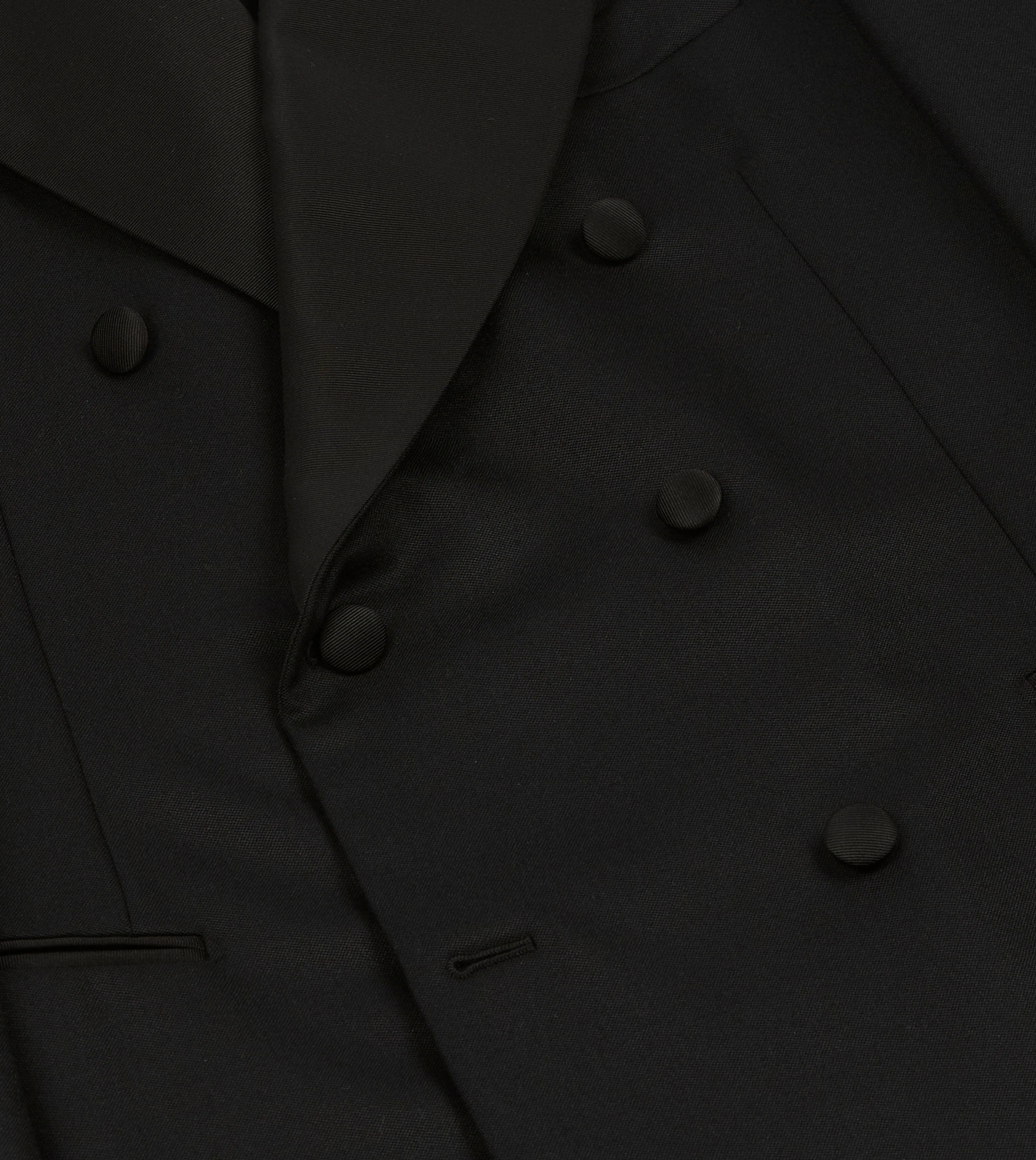 Black Barathea Wool Double-Breasted Dinner Jacket sold by Drake's London product image thumbnail 5