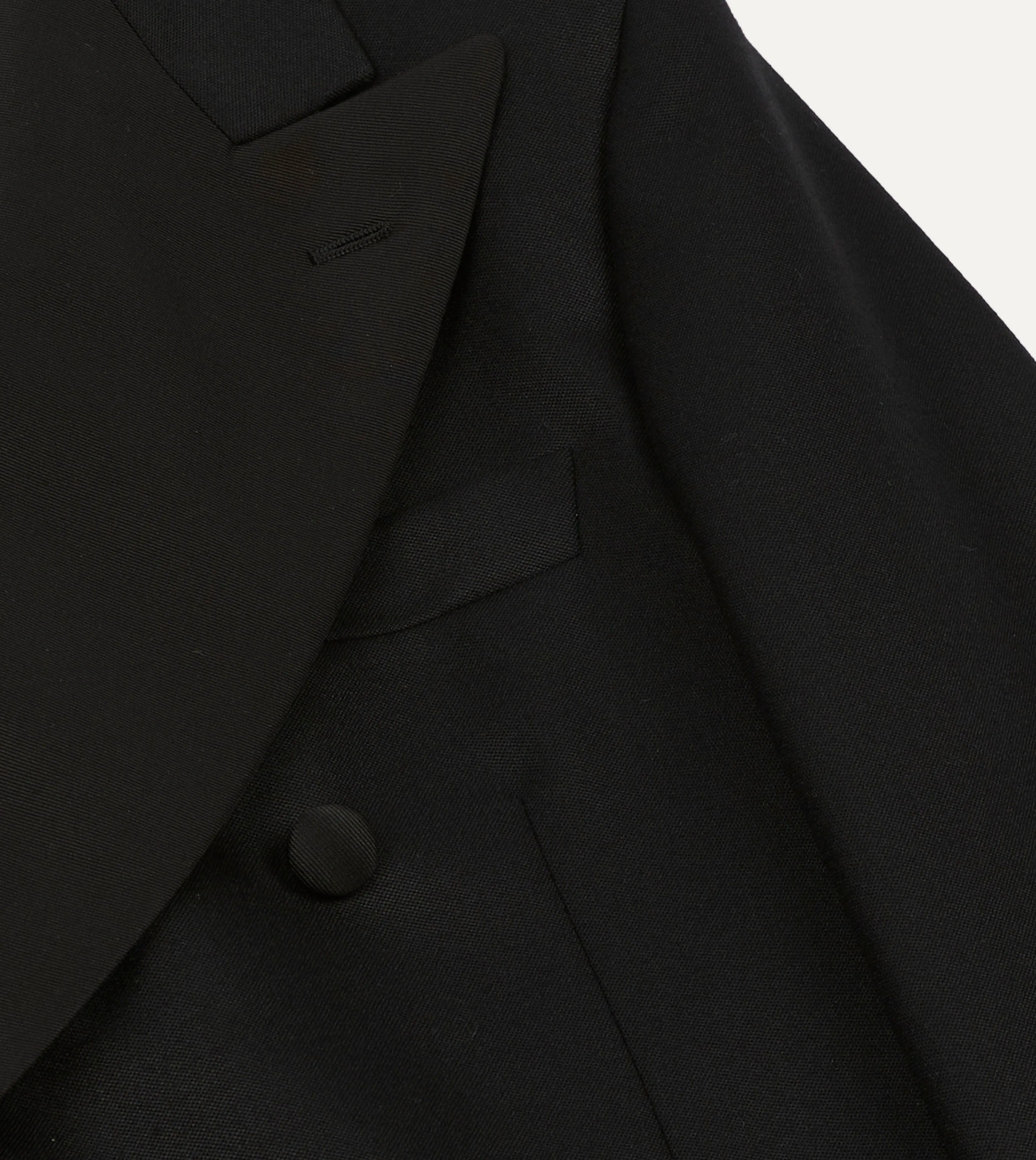 Black Barathea Wool Double-Breasted Dinner Jacket sold by Drake's London product image thumbnail 4