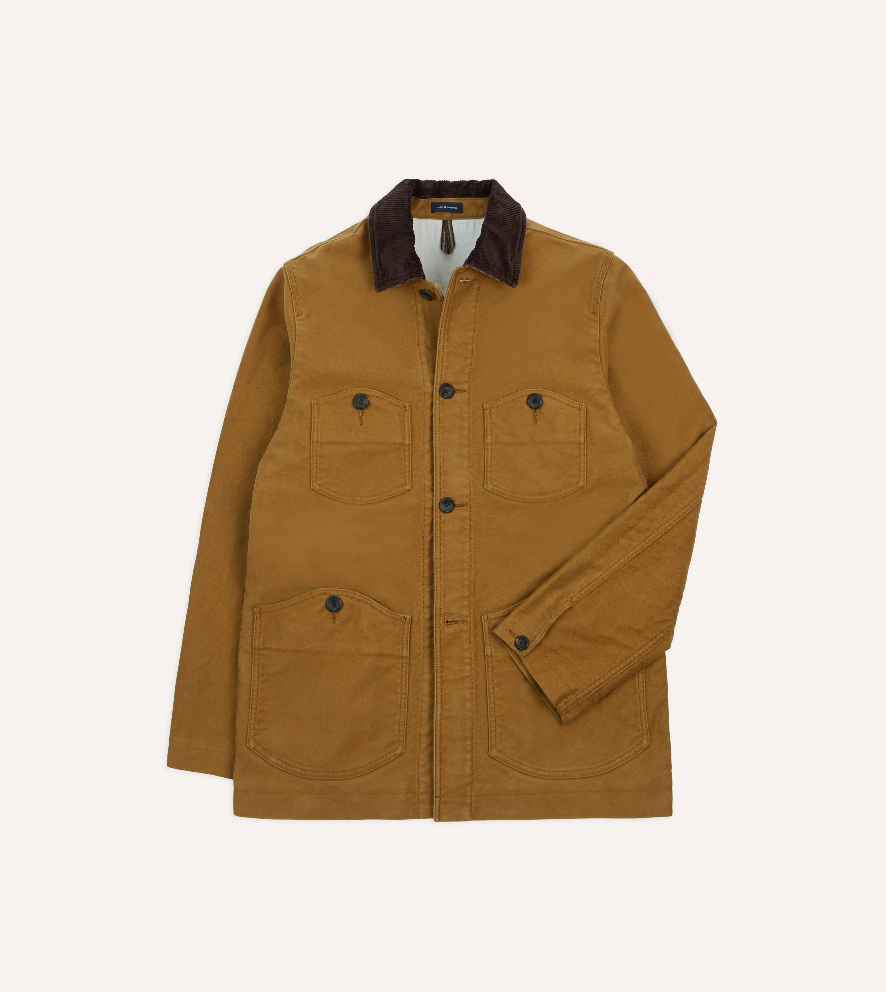 Tobacco Cotton Four-Pocket Chore Jacket sold by Drake's London