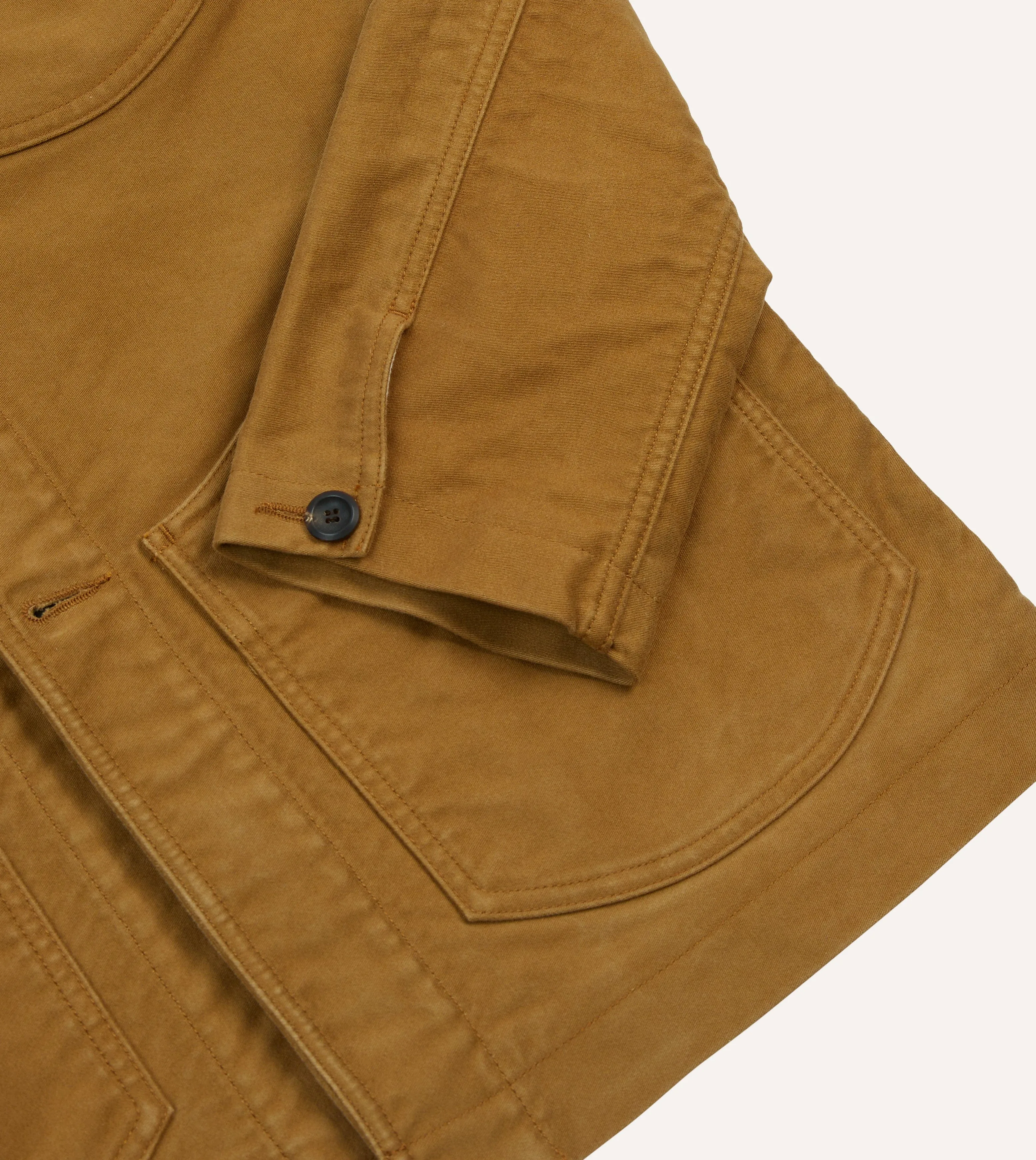 Tobacco Cotton Four-Pocket Chore Jacket sold by Drake's London product image thumbnail 5