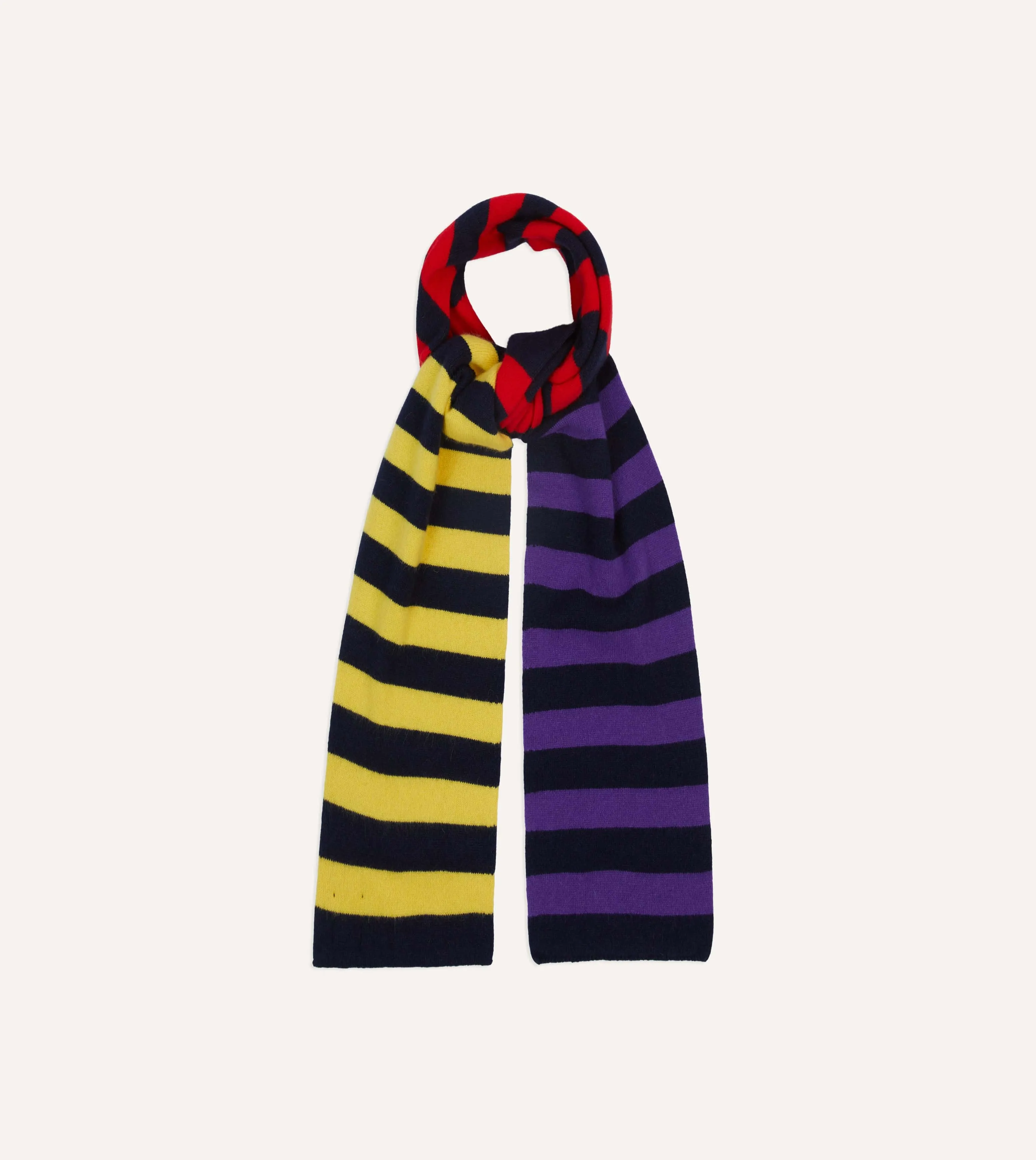 Multi Stripe Geelongora Tubular Scarf sold by Drake's London product image thumbnail 4