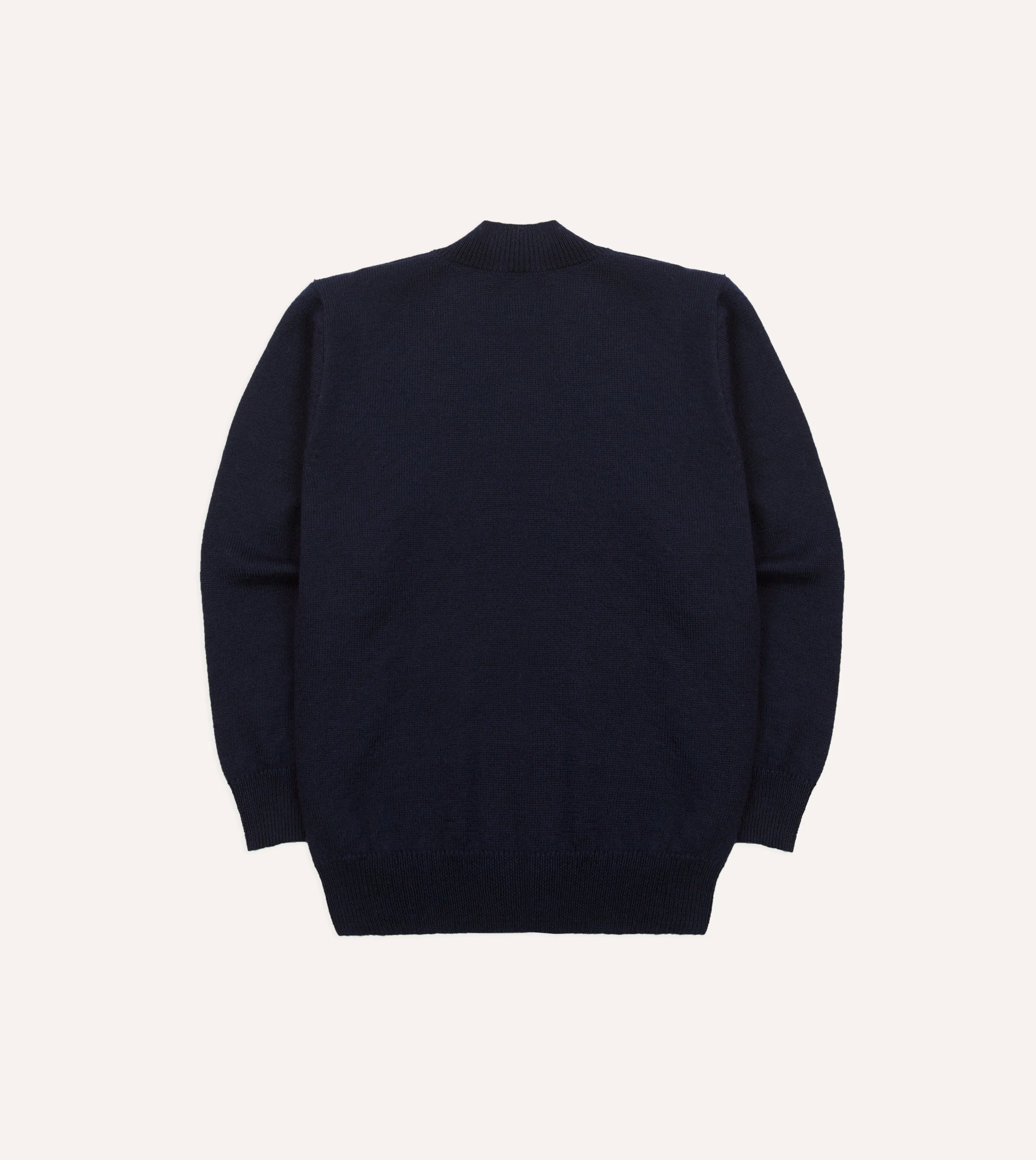 Navy Wool Mock Neck Jumper sold by Drake's London product image thumbnail 5