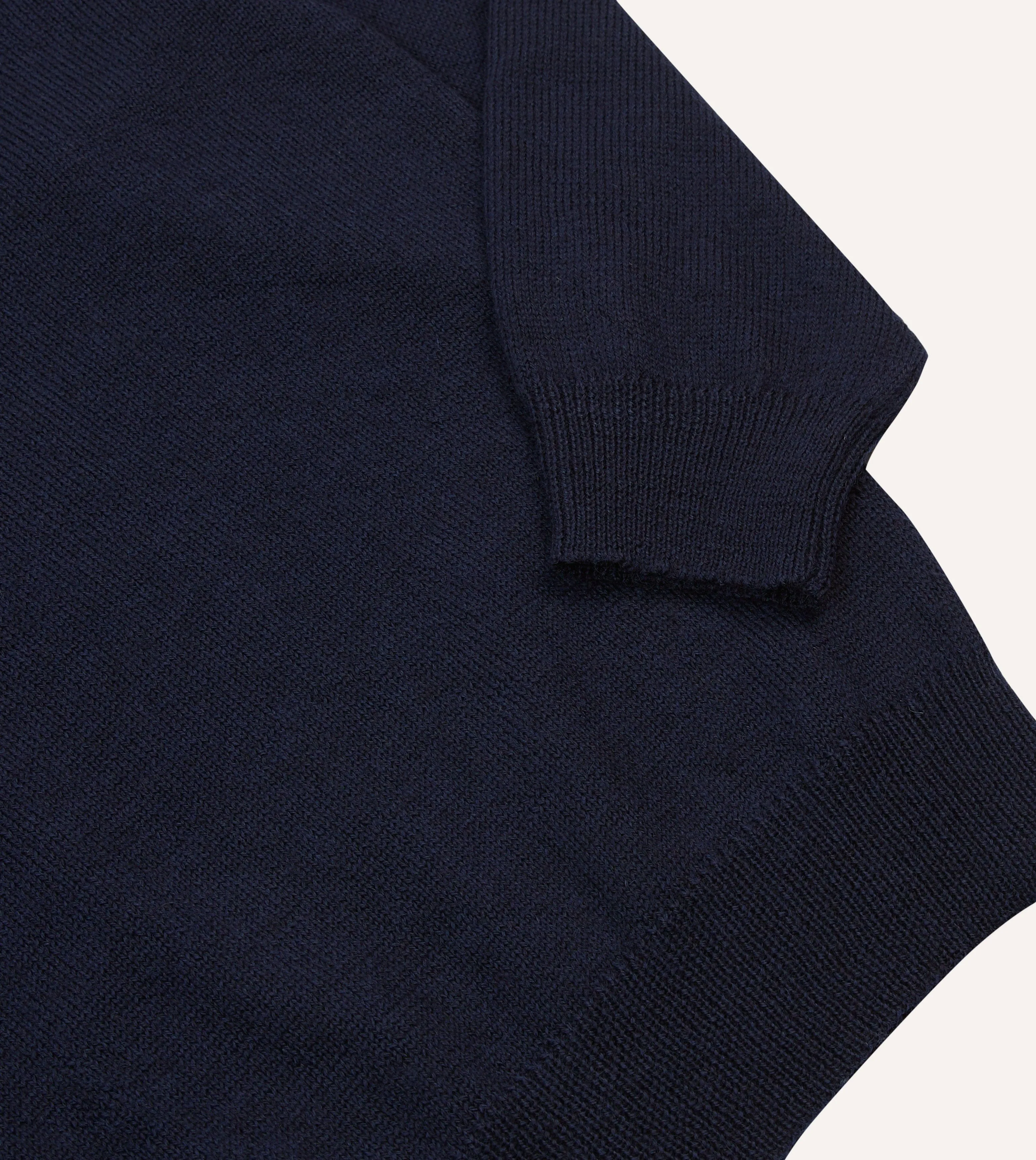 Navy Wool Mock Neck Jumper sold by Drake's London product image thumbnail 4