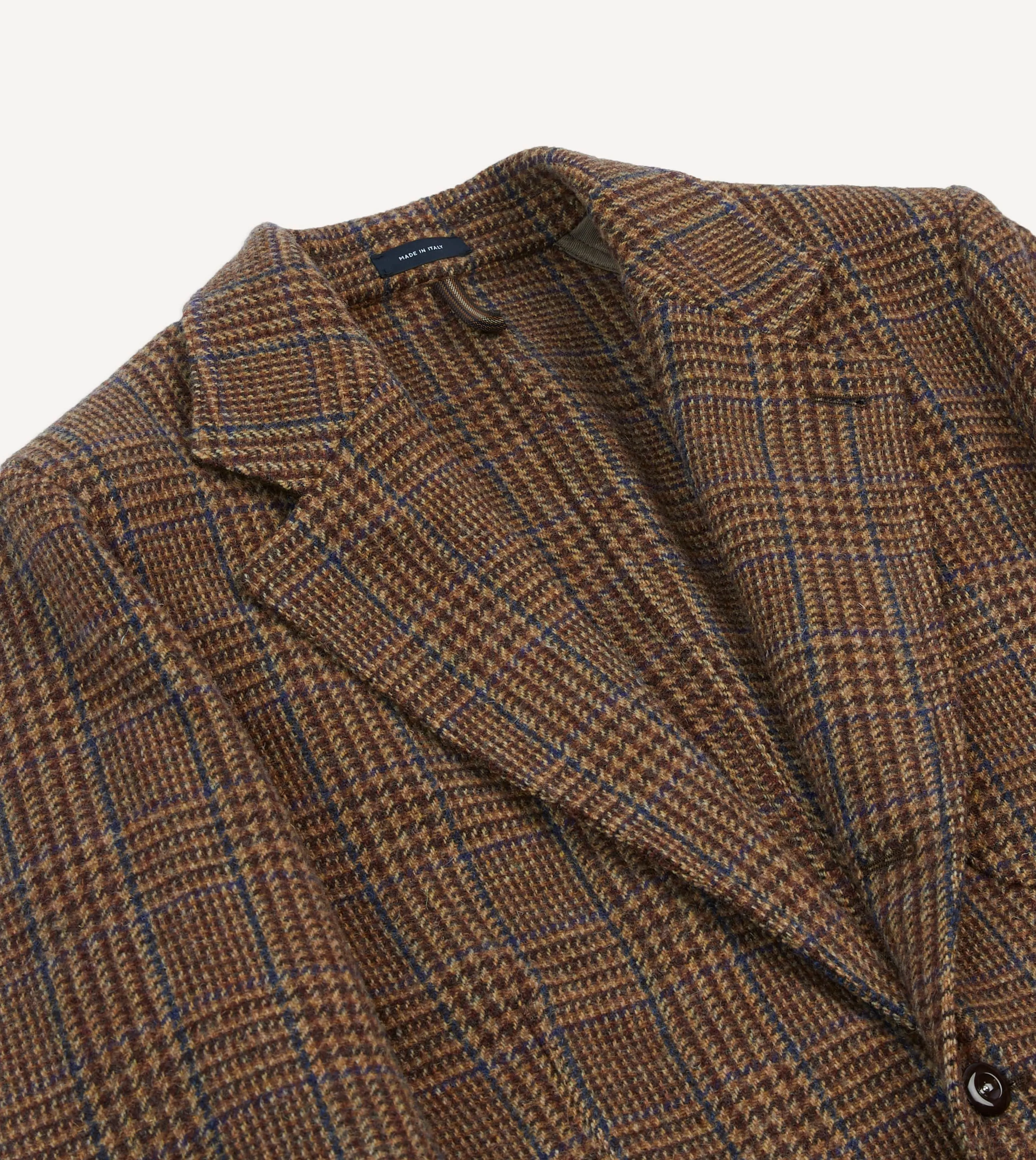 Brown Prince of Wales Check Tweed Games Blazer Mk. VII sold by Drake's London product image thumbnail 3