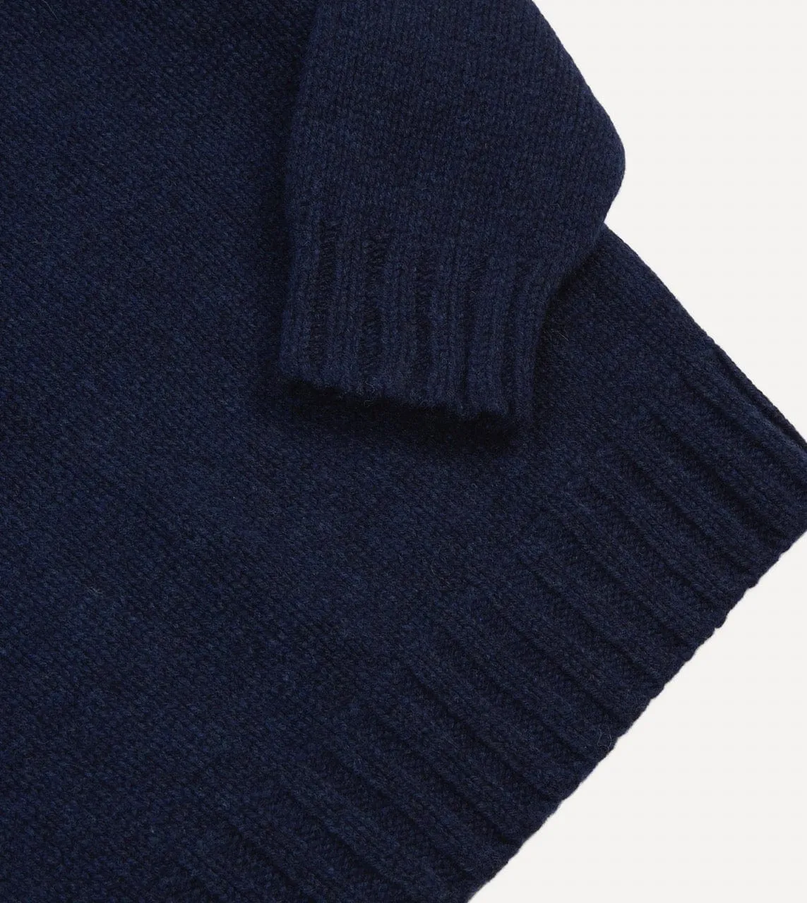 Navy Lambswool Submariner Roll Neck Jumper sold by Drake's London product image thumbnail 4