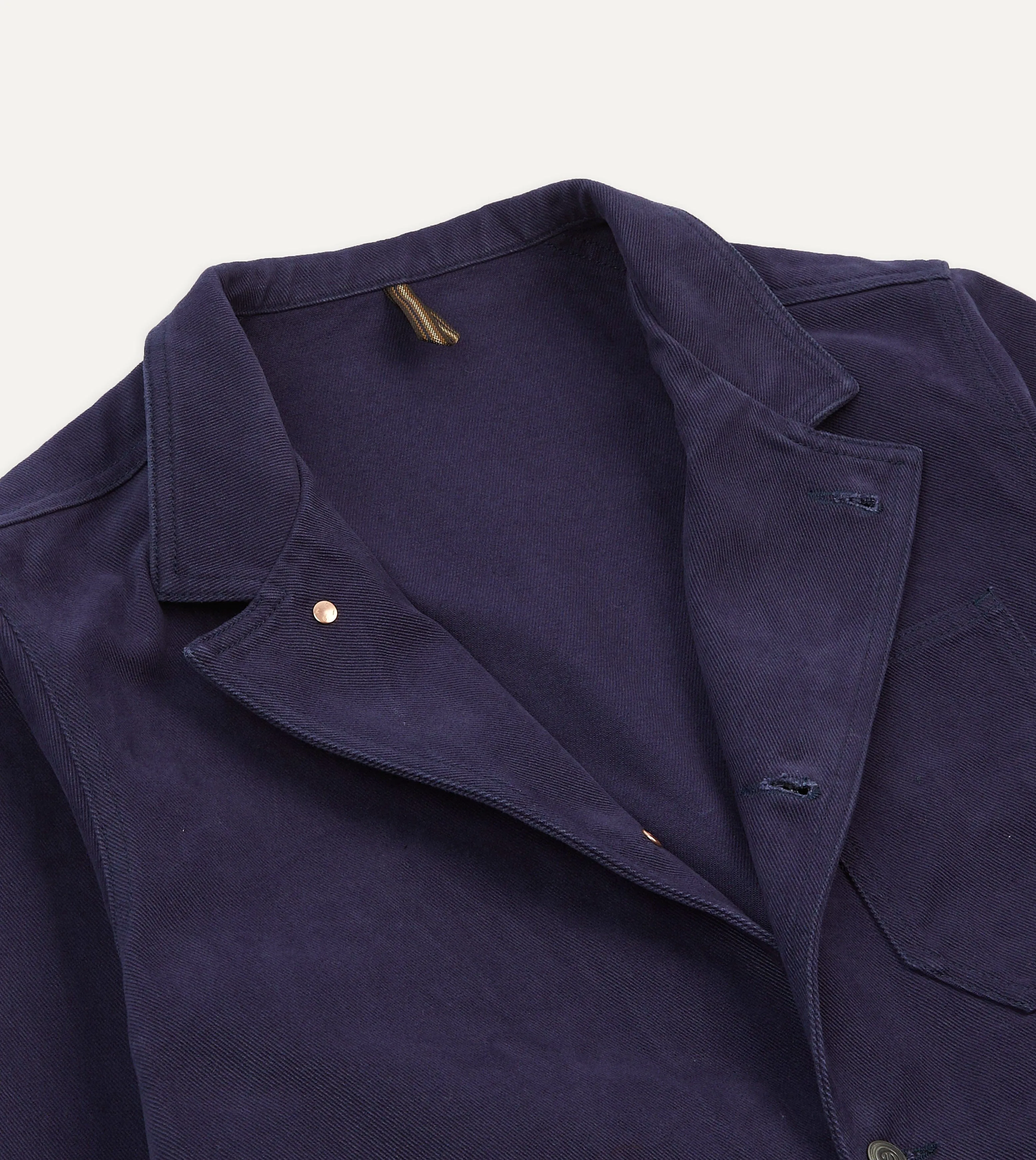 Navy Cotton Canvas Utility Blazer sold by Drake's London product image thumbnail 3