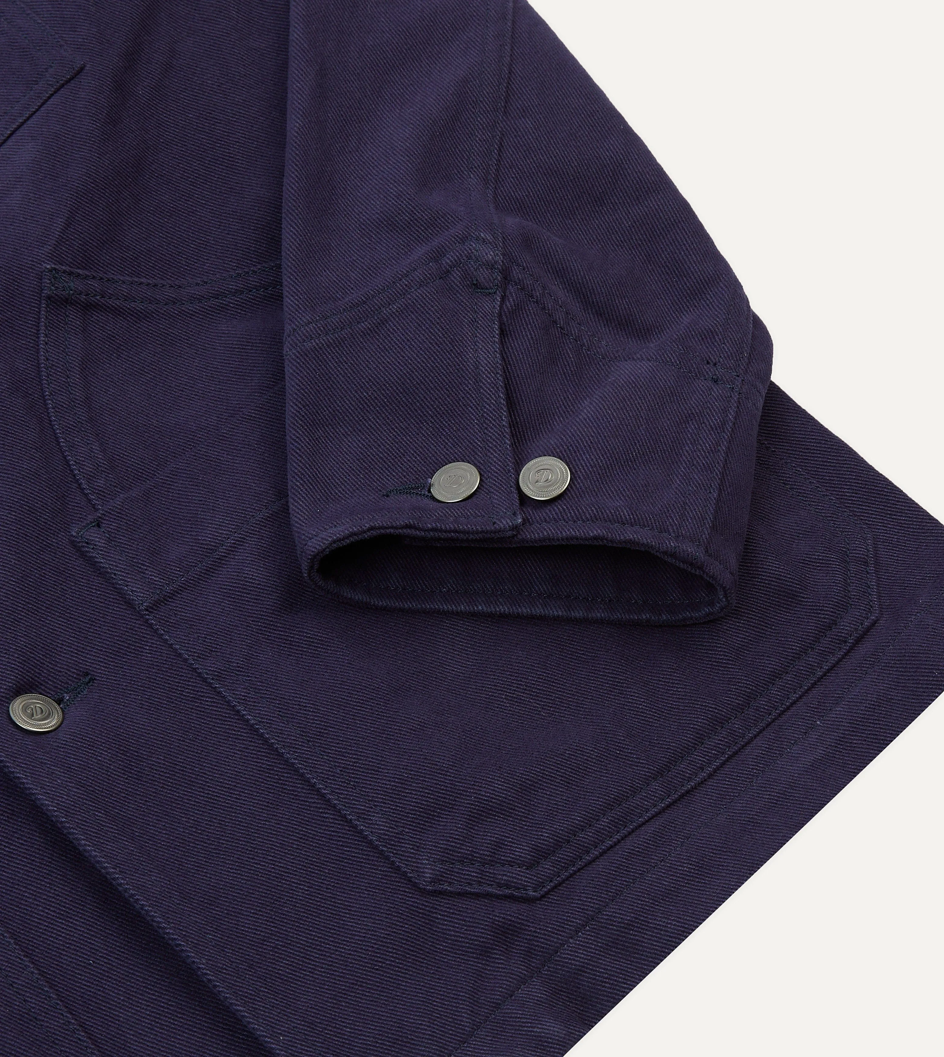 Navy Cotton Canvas Utility Blazer sold by Drake's London product image thumbnail 5