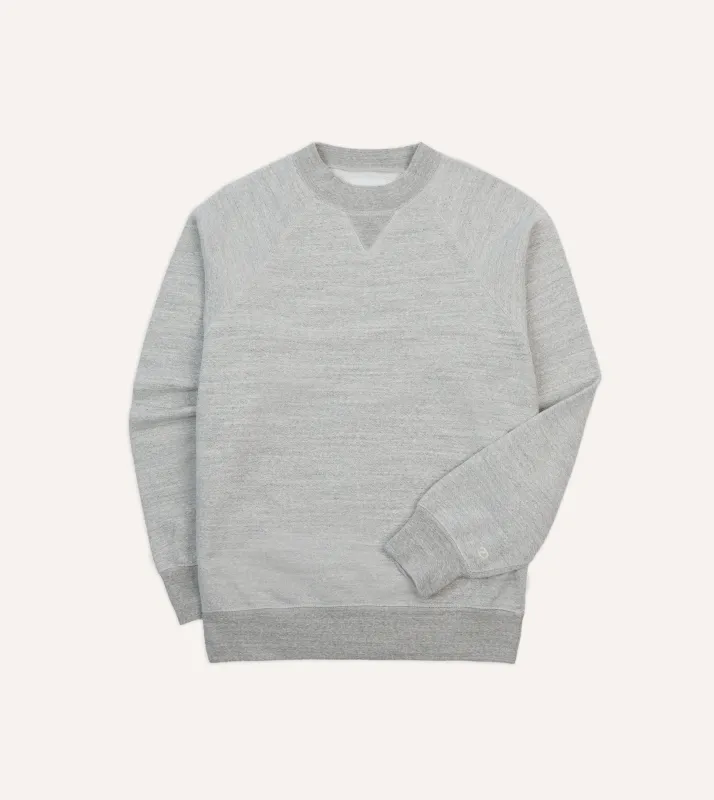 Grey Melange Cotton Sweatshirt sold by Drake's London