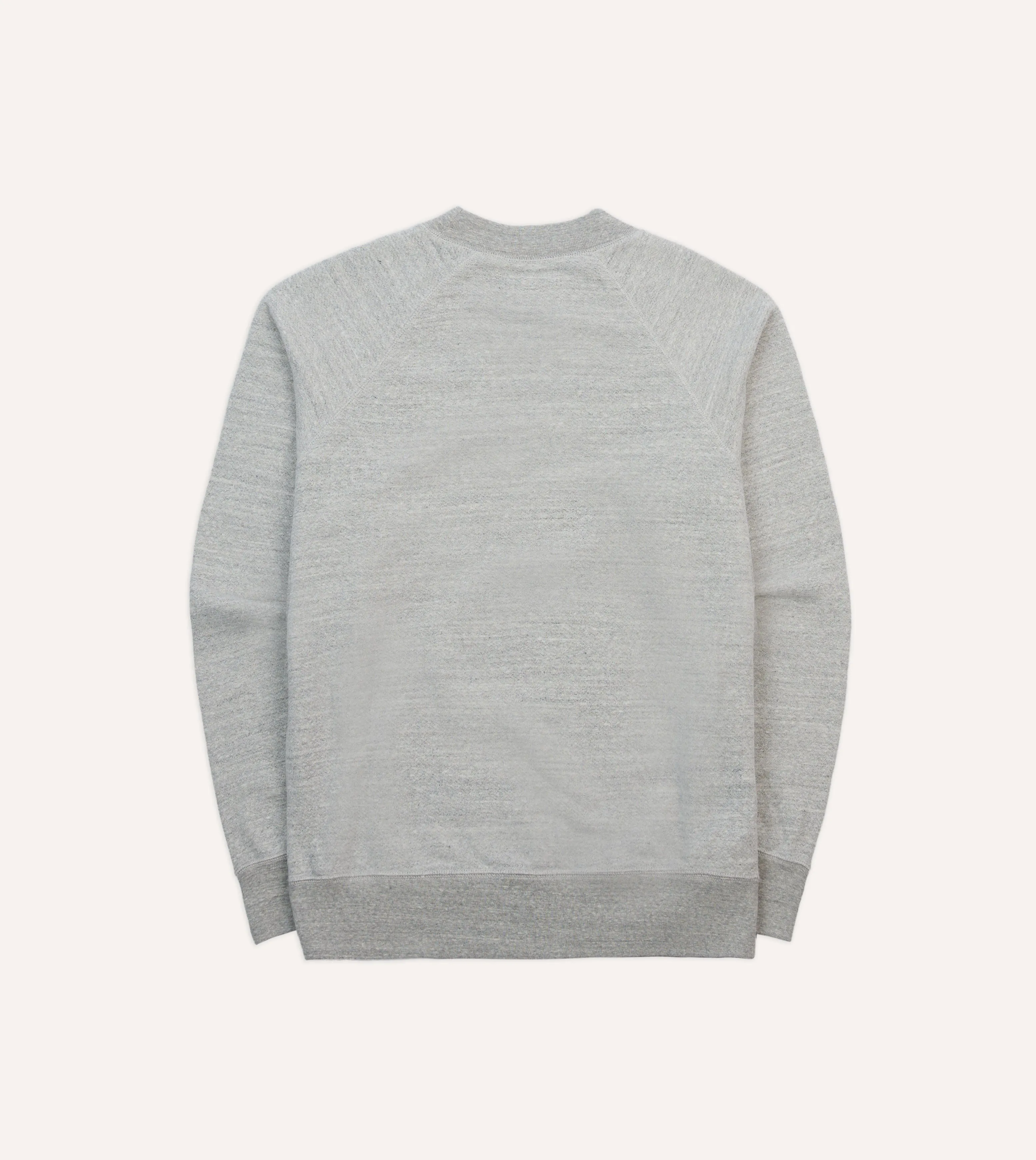 Grey Melange Cotton Sweatshirt sold by Drake's London product image thumbnail 5