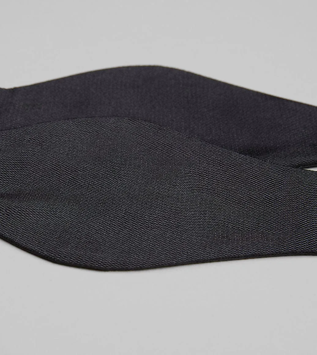 Black Self-Tie Barathea Batwing Bow Tie sold by Drake's London product image thumbnail 2