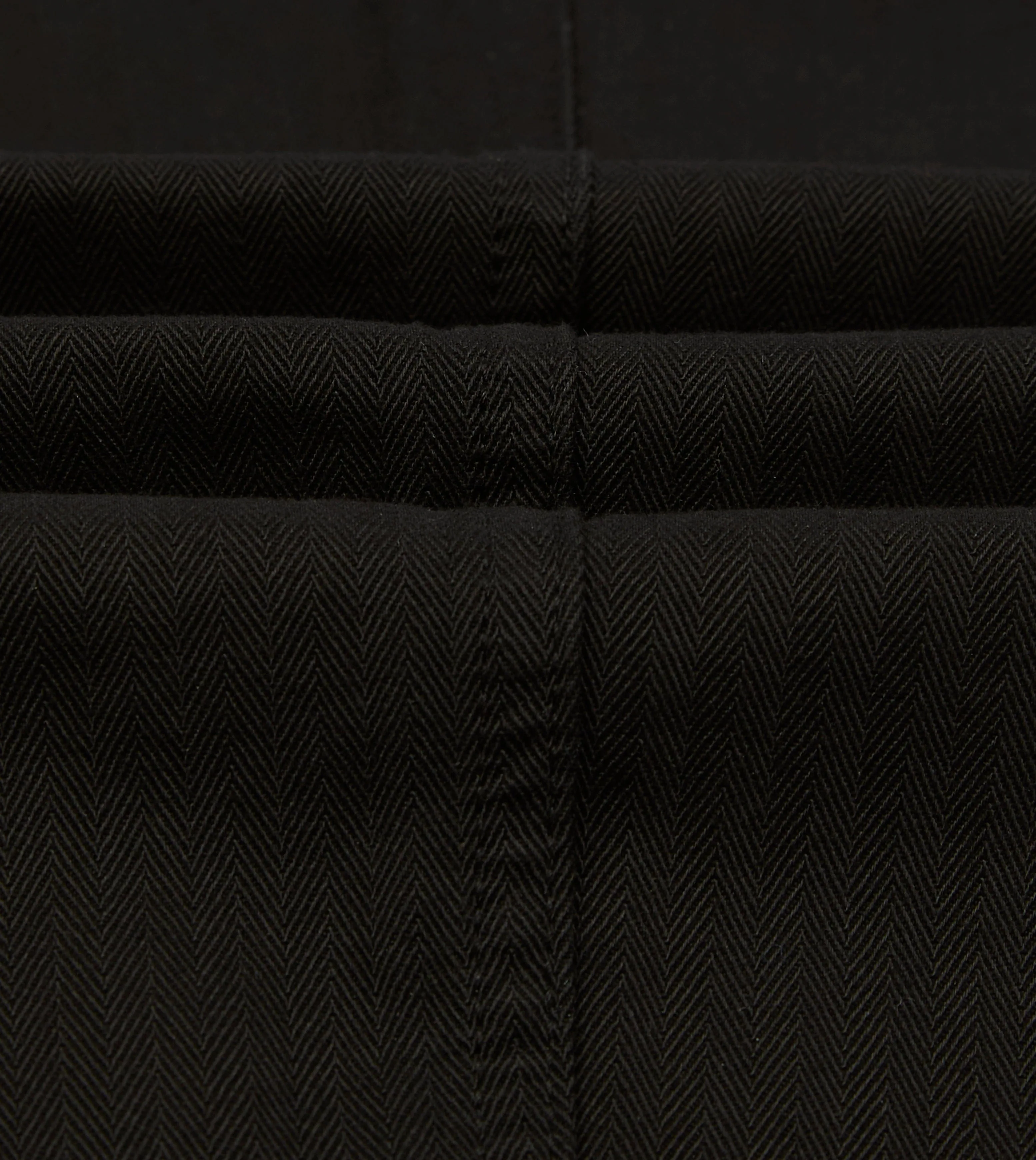 Drake's by A. Levine Black Herringbone Cotton Fatigue Trouser sold by Drake's London product image thumbnail 2