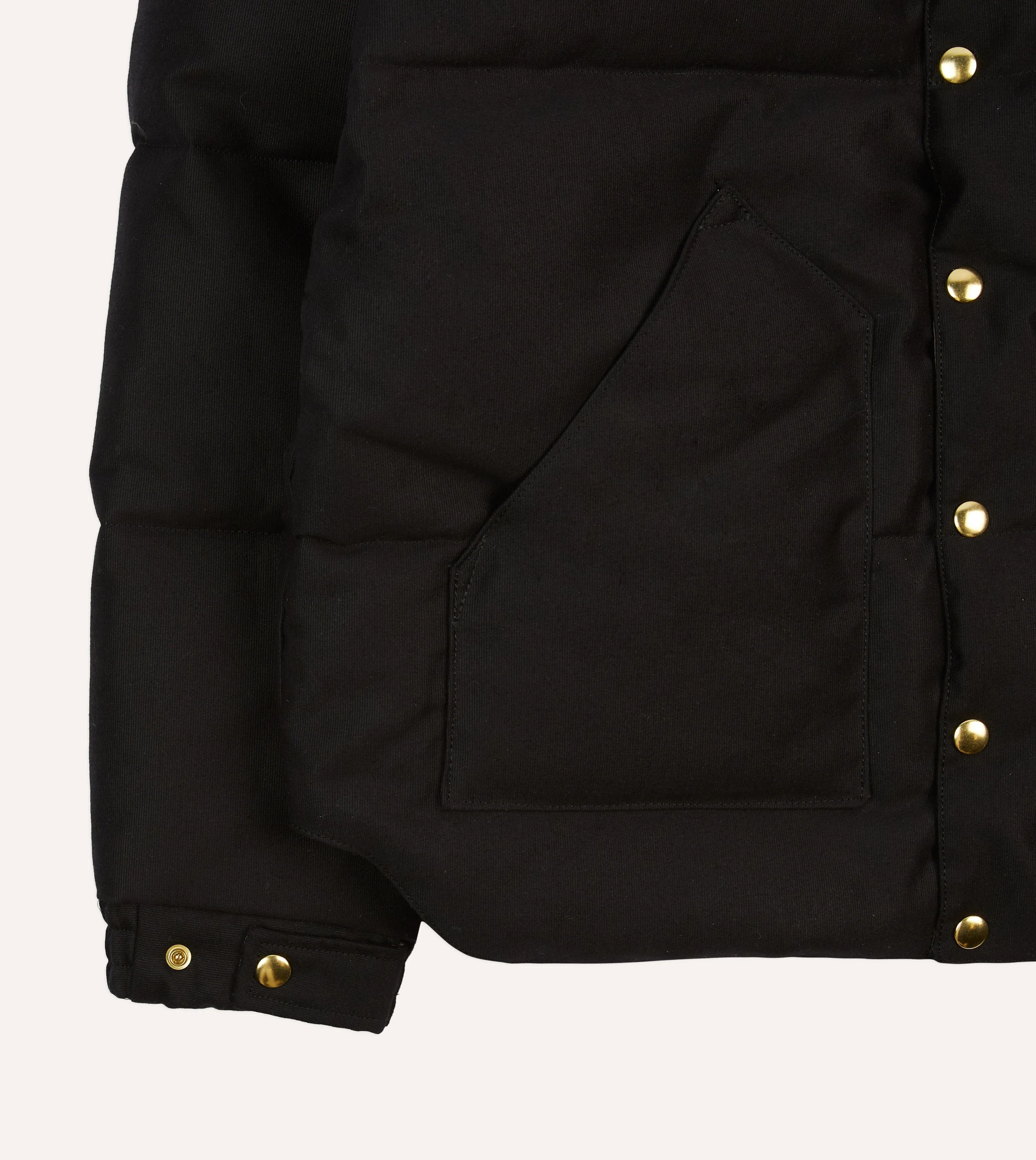 Rocky Mountain Featherbed for Drake's Black Cotton Corduroy Christy Down Jacket sold by Drake's London product image thumbnail 5