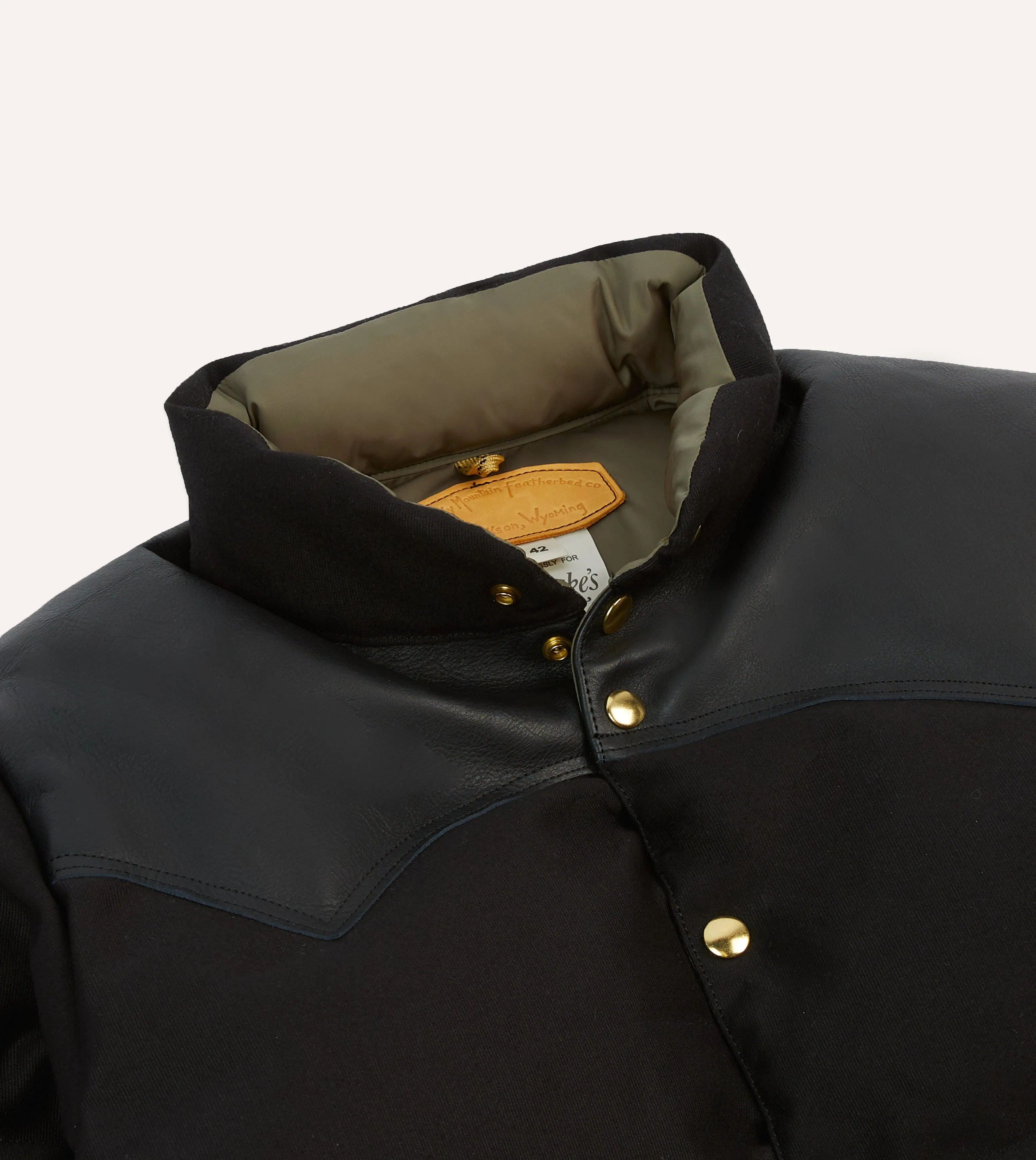 Rocky Mountain Featherbed for Drake's Black Cotton Corduroy Christy Down Jacket sold by Drake's London product image thumbnail 3