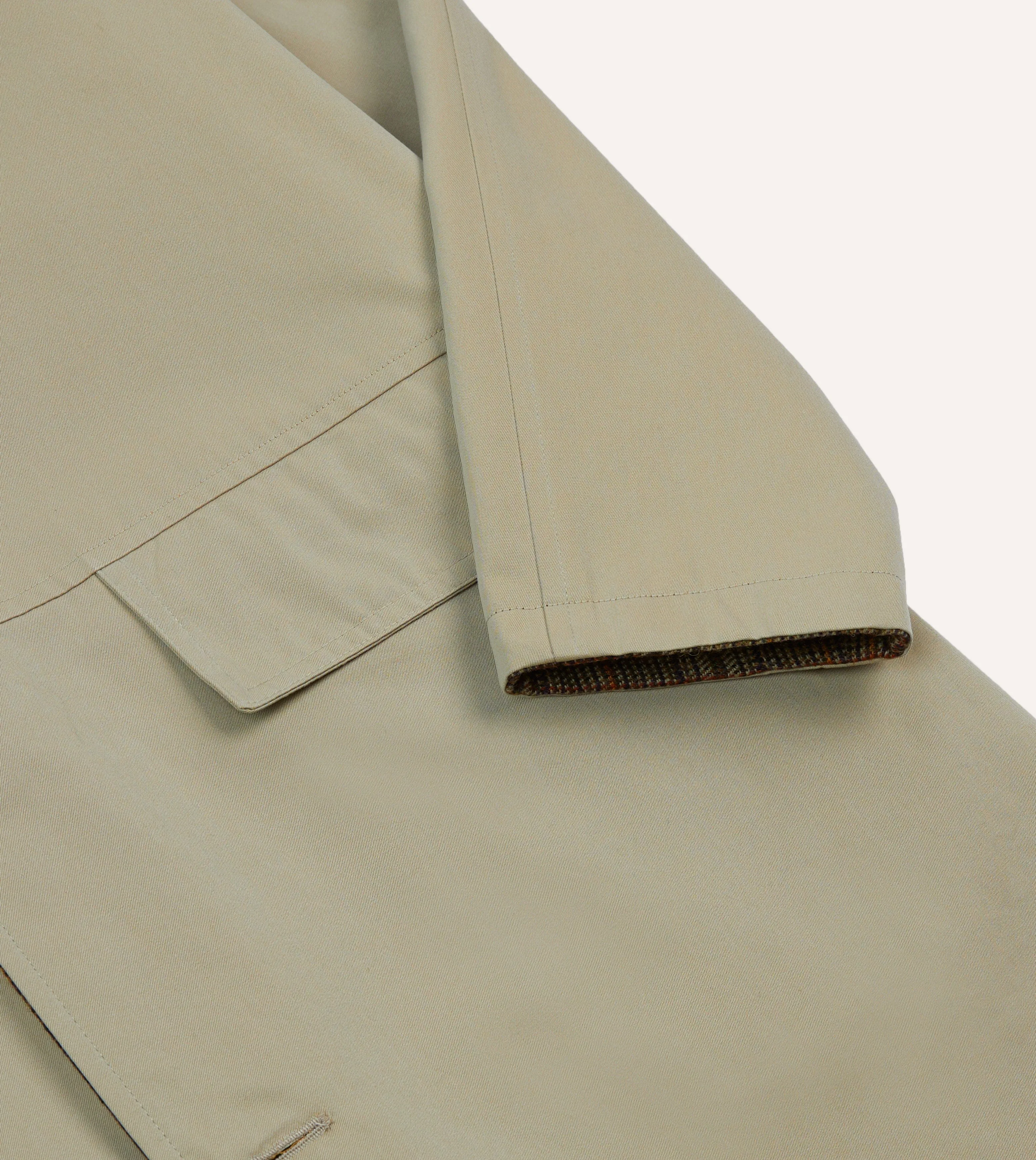 Reversible Cotton-Tweed Raglan Mac sold by Drake's London product image thumbnail 5